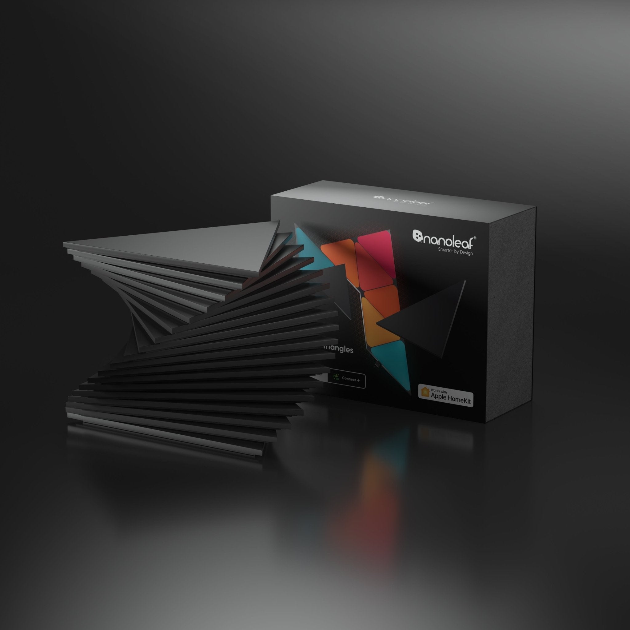 Nanoleaf Shop USA Shapes Limited Edition Ultra Black Triangles Smarter Kit (18 Panels)