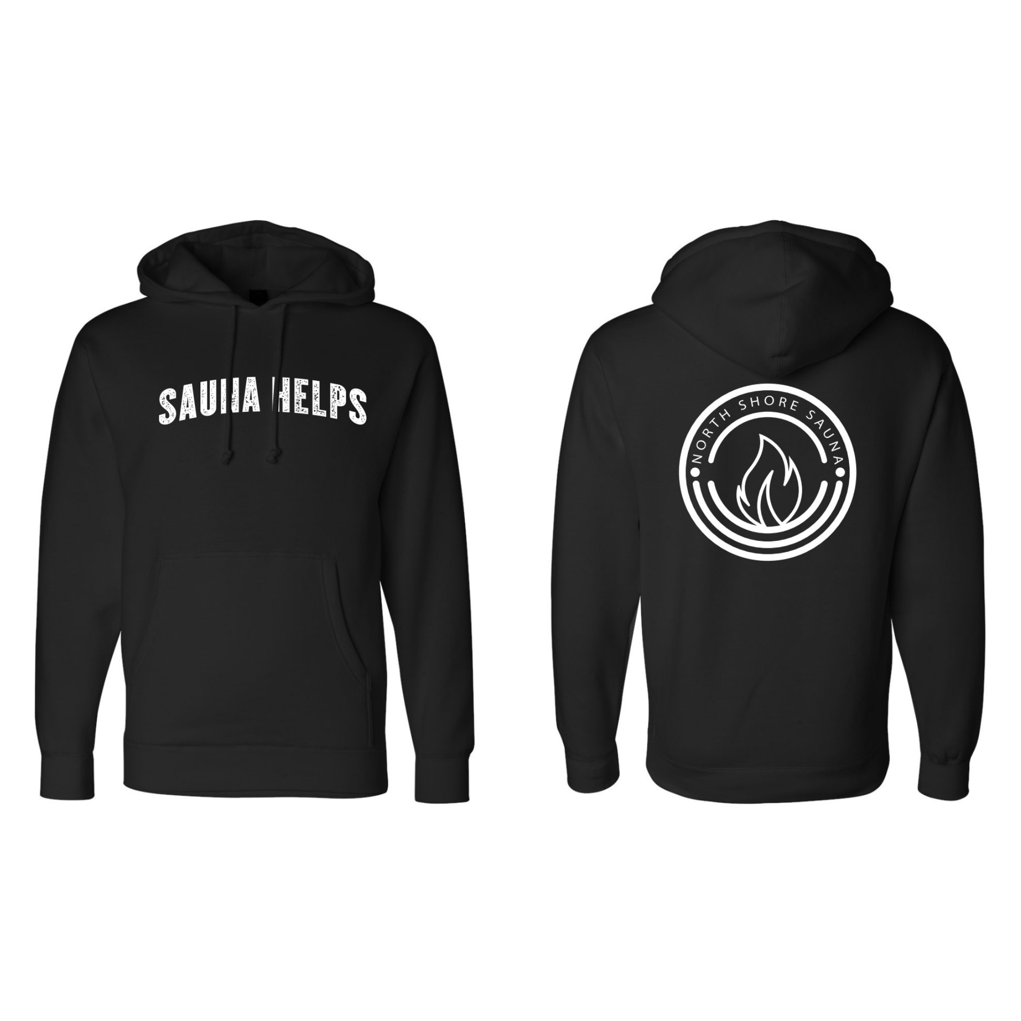 North Shore Sauna Reactive Black Sauna Helps Hoodie