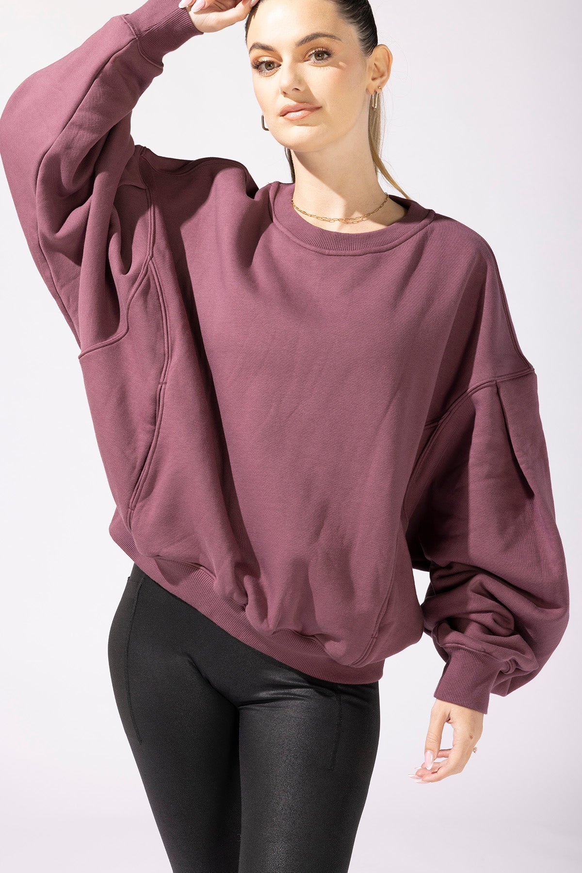 POPFLEX® Brunch Sweater - Merlot