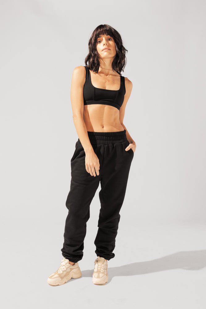 POPFLEX® Cloud Rollover Sweatpant - Black
