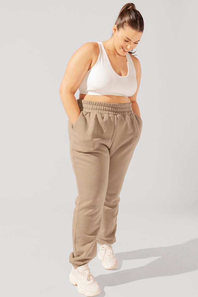 POPFLEX® Cloud Rollover Sweatpant - Milk Tea