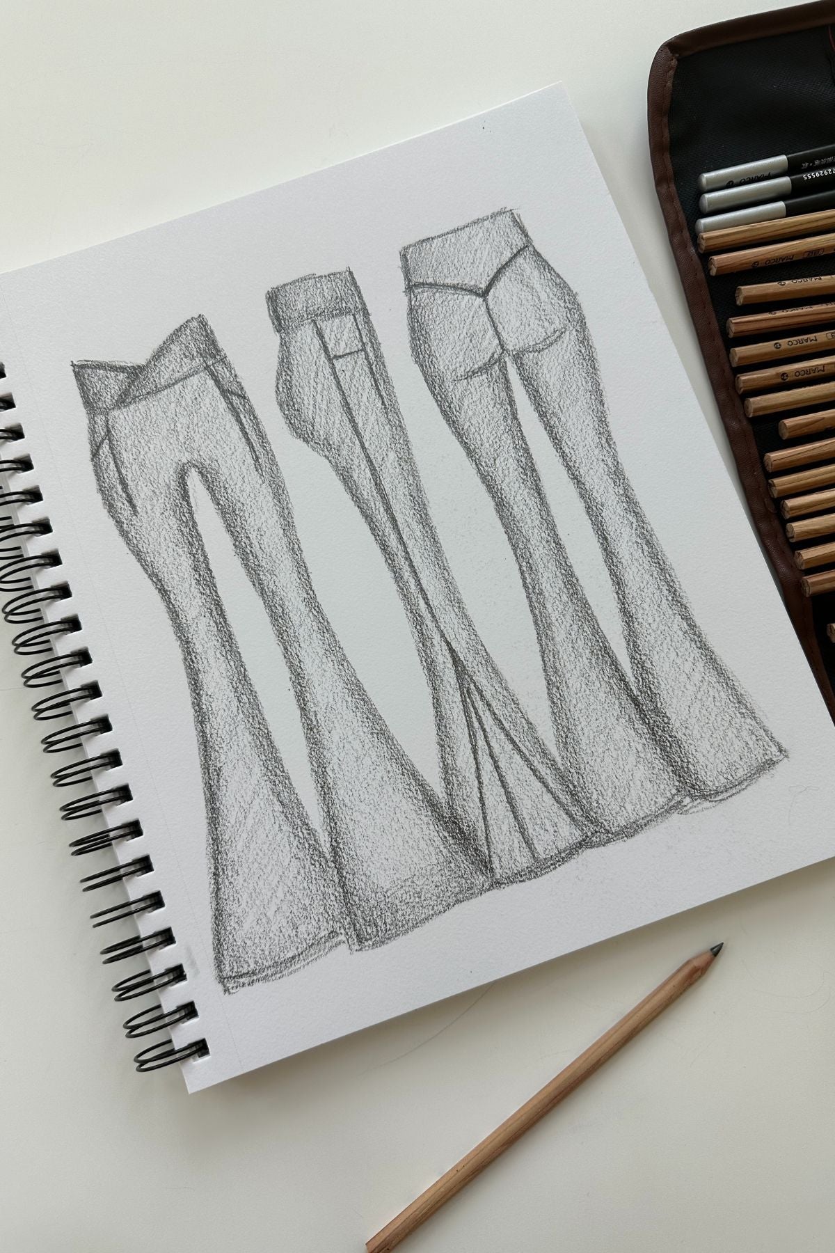 POPFLEX® Crisscross Hourglass® Bell Bottom with Pockets - Black