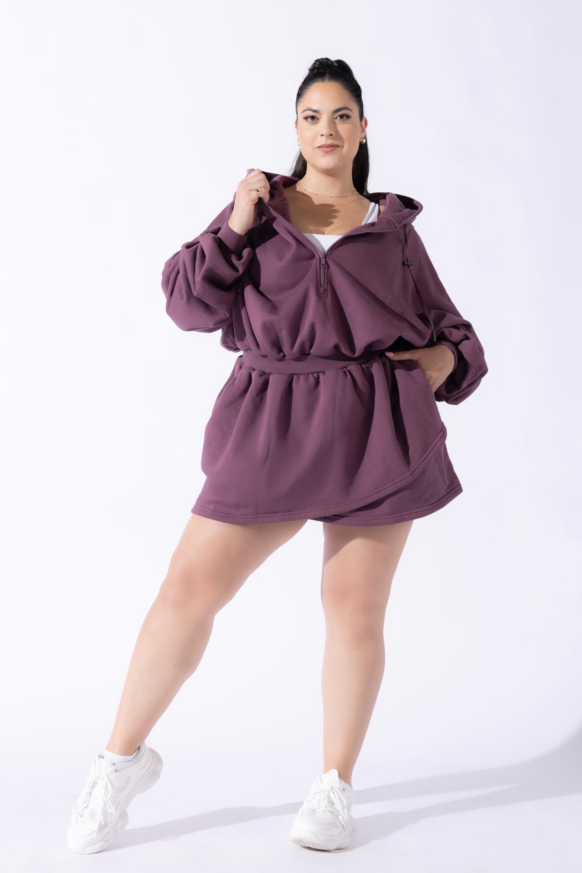 POPFLEX® Game Day Dress - Deep Plum