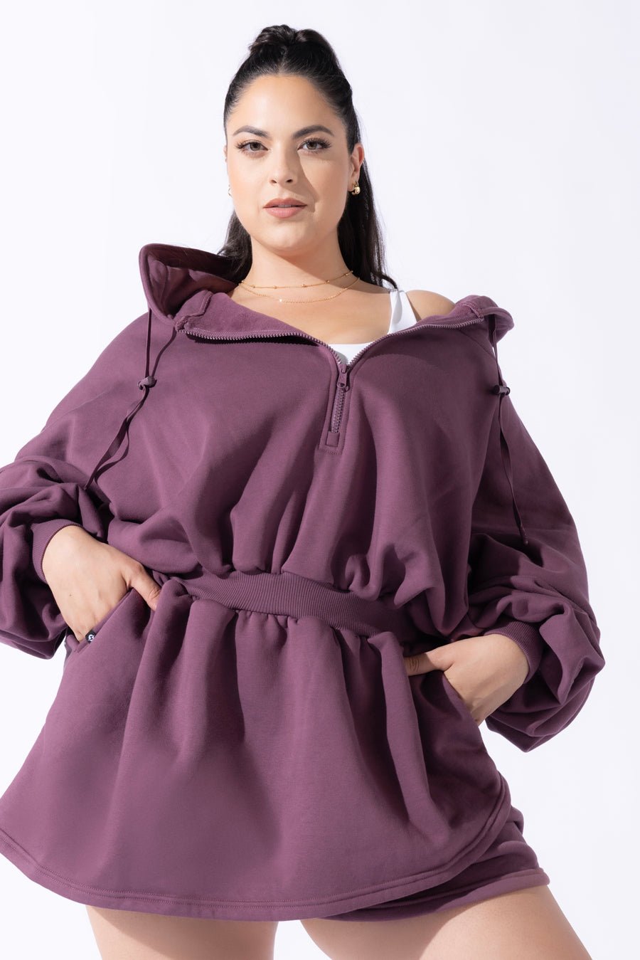 POPFLEX® Game Day Dress - Deep Plum