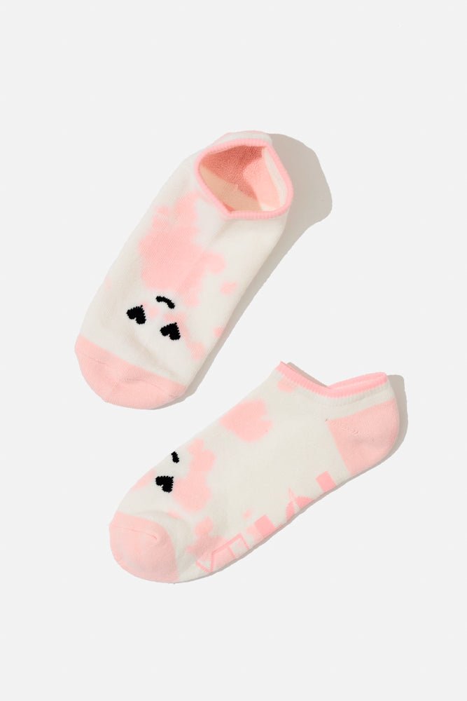 POPFLEX® Heart Eyes Low Rise Socks - Pink Tie Dye