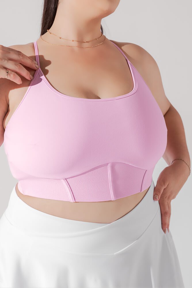 POPFLEX® Plié Corset Crop Bralette - Bubblegum