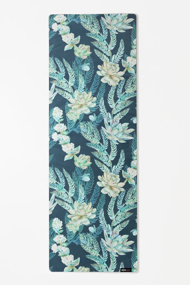 POPFLEX® Vegan Suede Yoga Mat - Flourishing Foliage