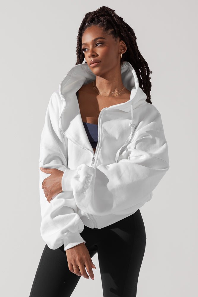 POPFLEX® Zip Cloud Hoodie - White