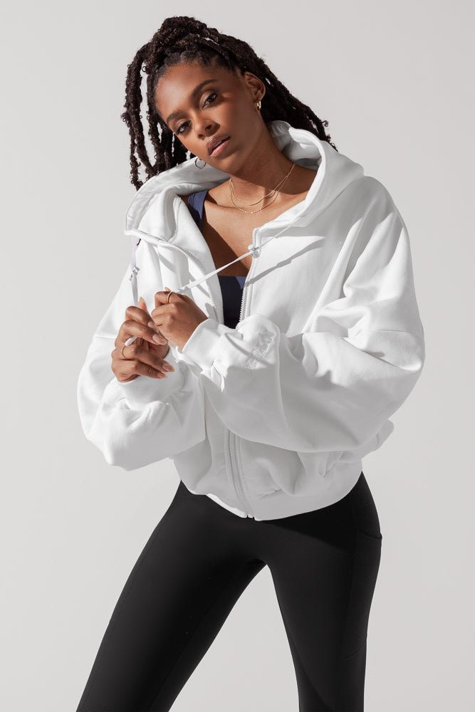 POPFLEX® Zip Cloud Hoodie - White