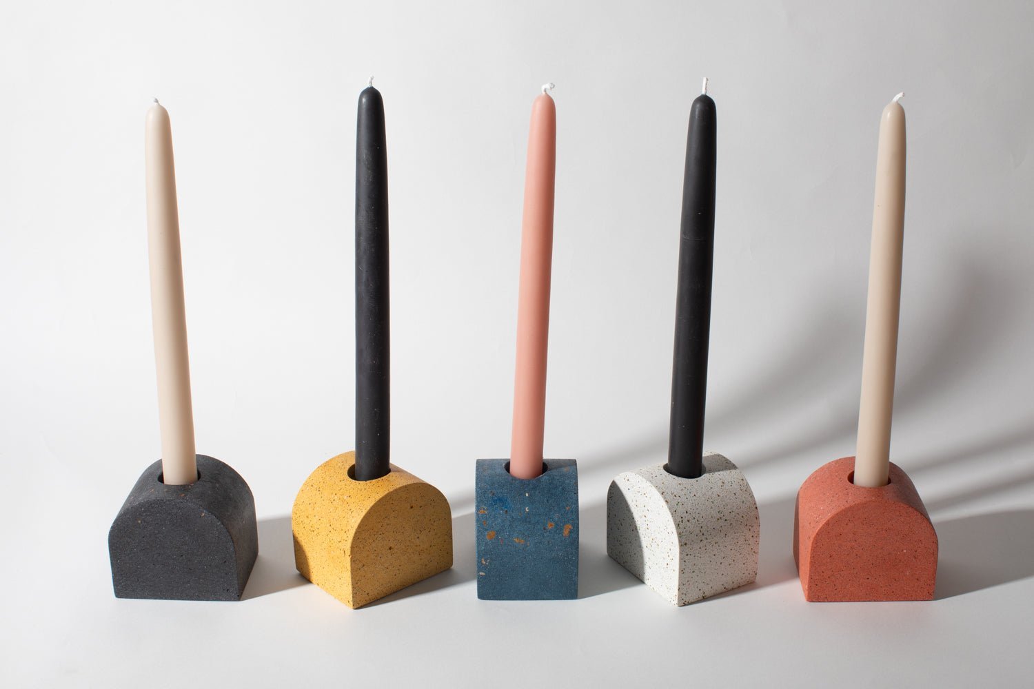 Pretti.Cool Arch Candlestick Holder | Coral Terrazzo