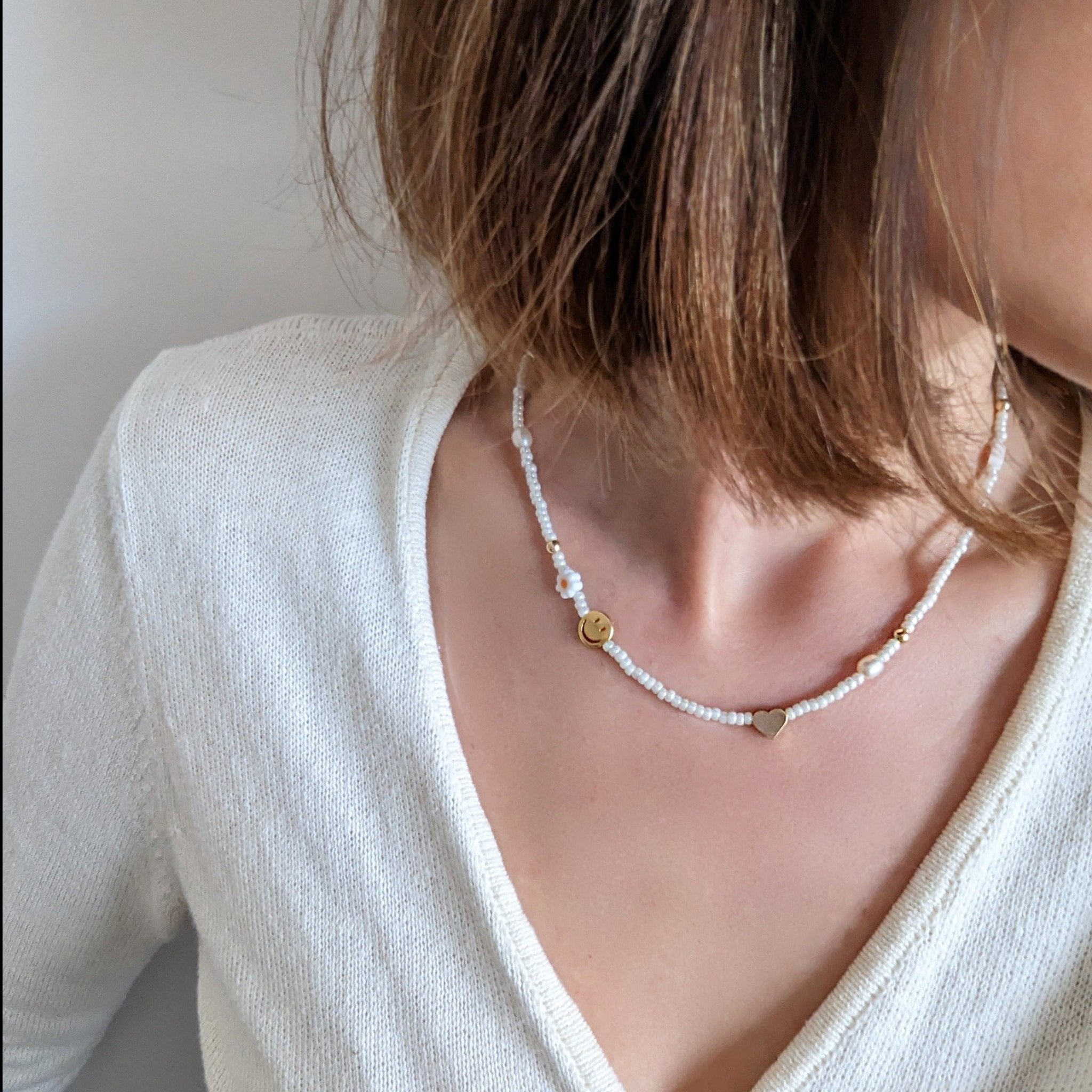 Pretti.Cool Beaded Charm Necklace