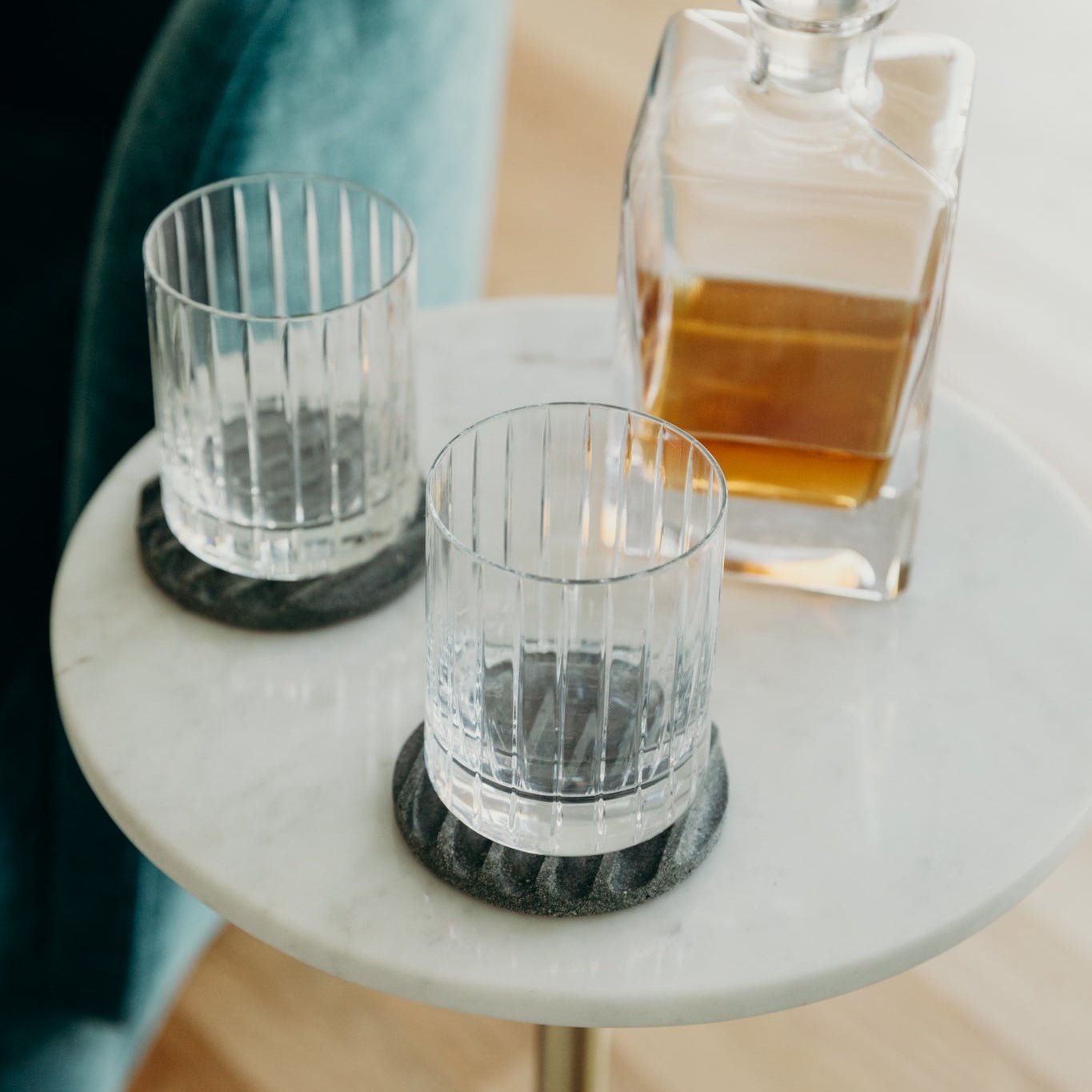 Pretti.Cool Coaster Set | Dark Green Terrazzo