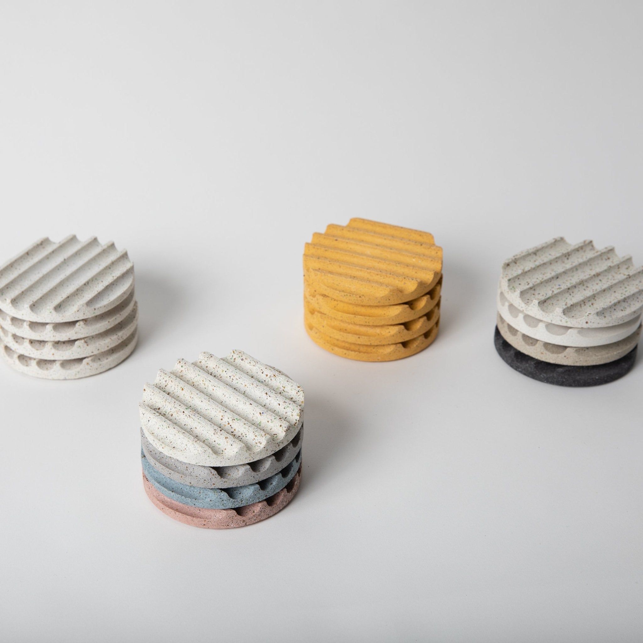 Pretti.Cool Coaster Set | Terrazzo Grey Scale