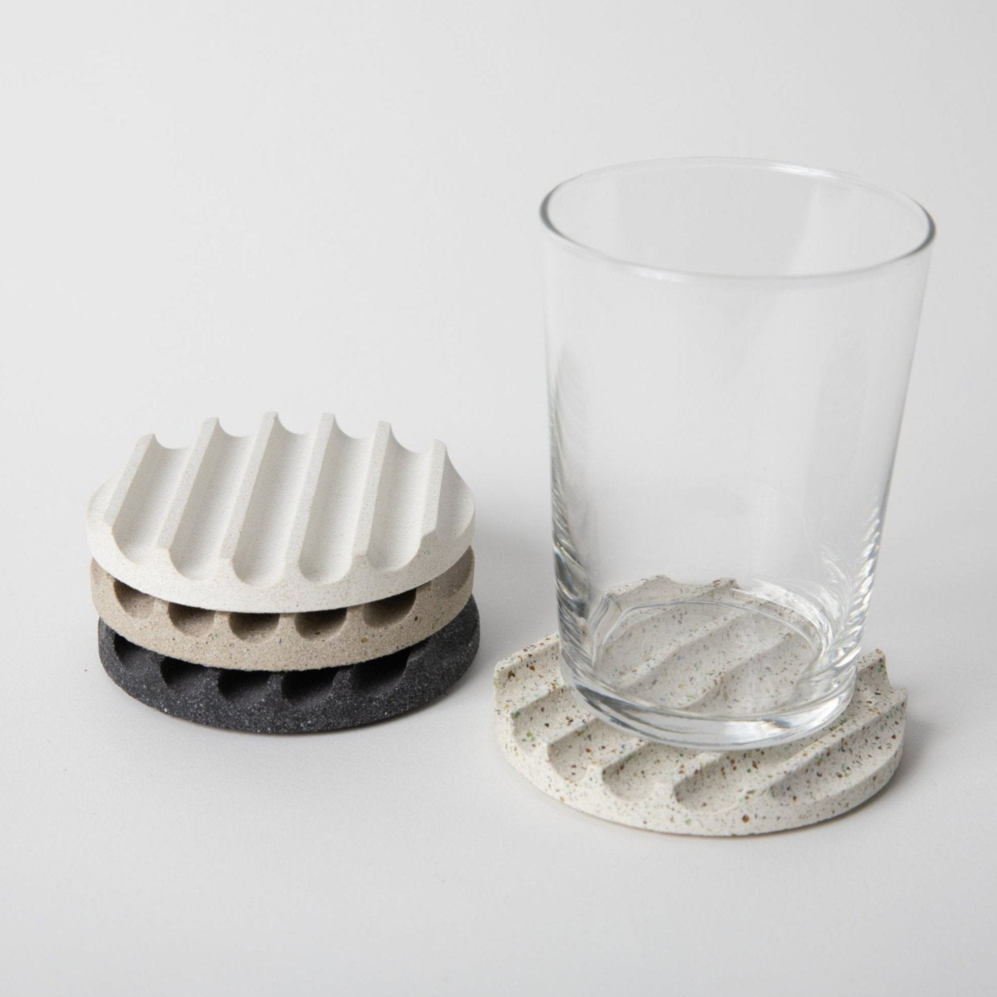 Pretti.Cool Coaster Set | Terrazzo Grey Scale