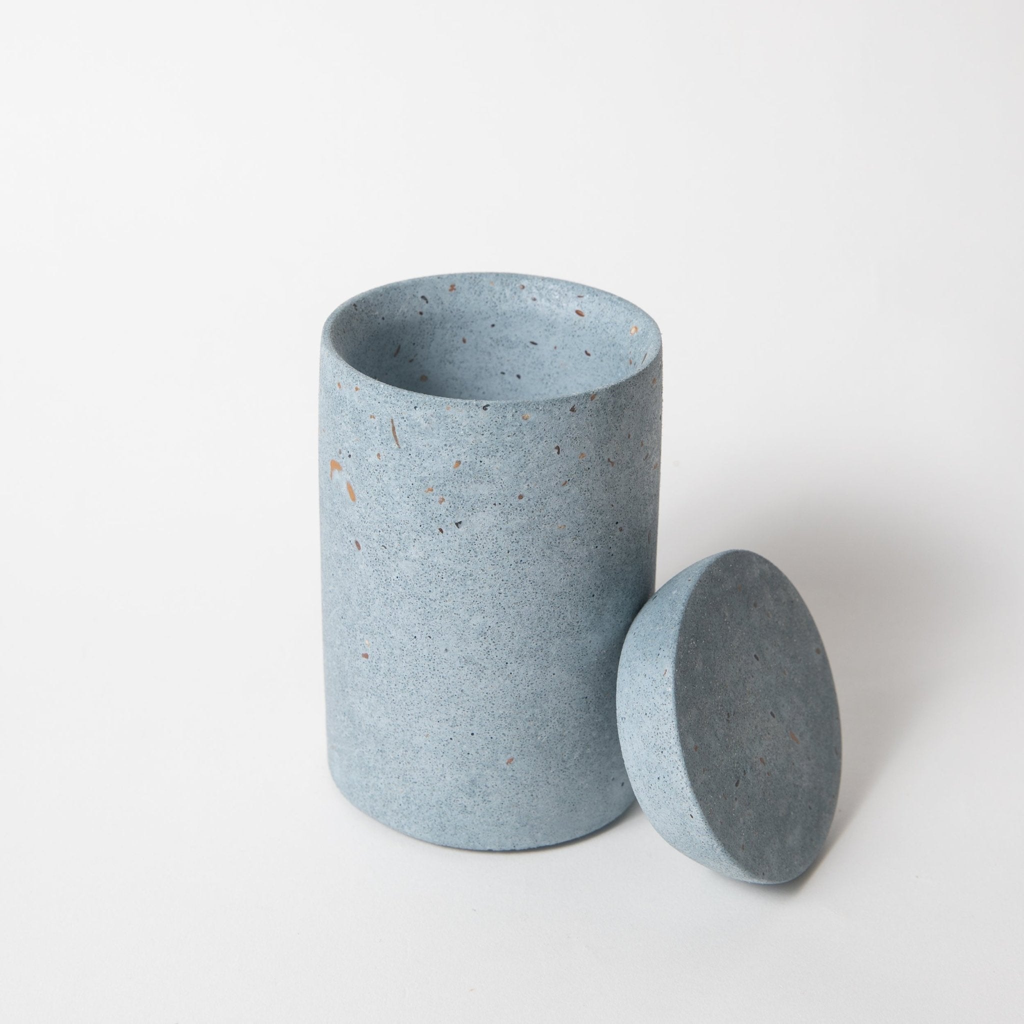 Pretti.Cool Cotton Swab Holder | Light Blue Terrazzo