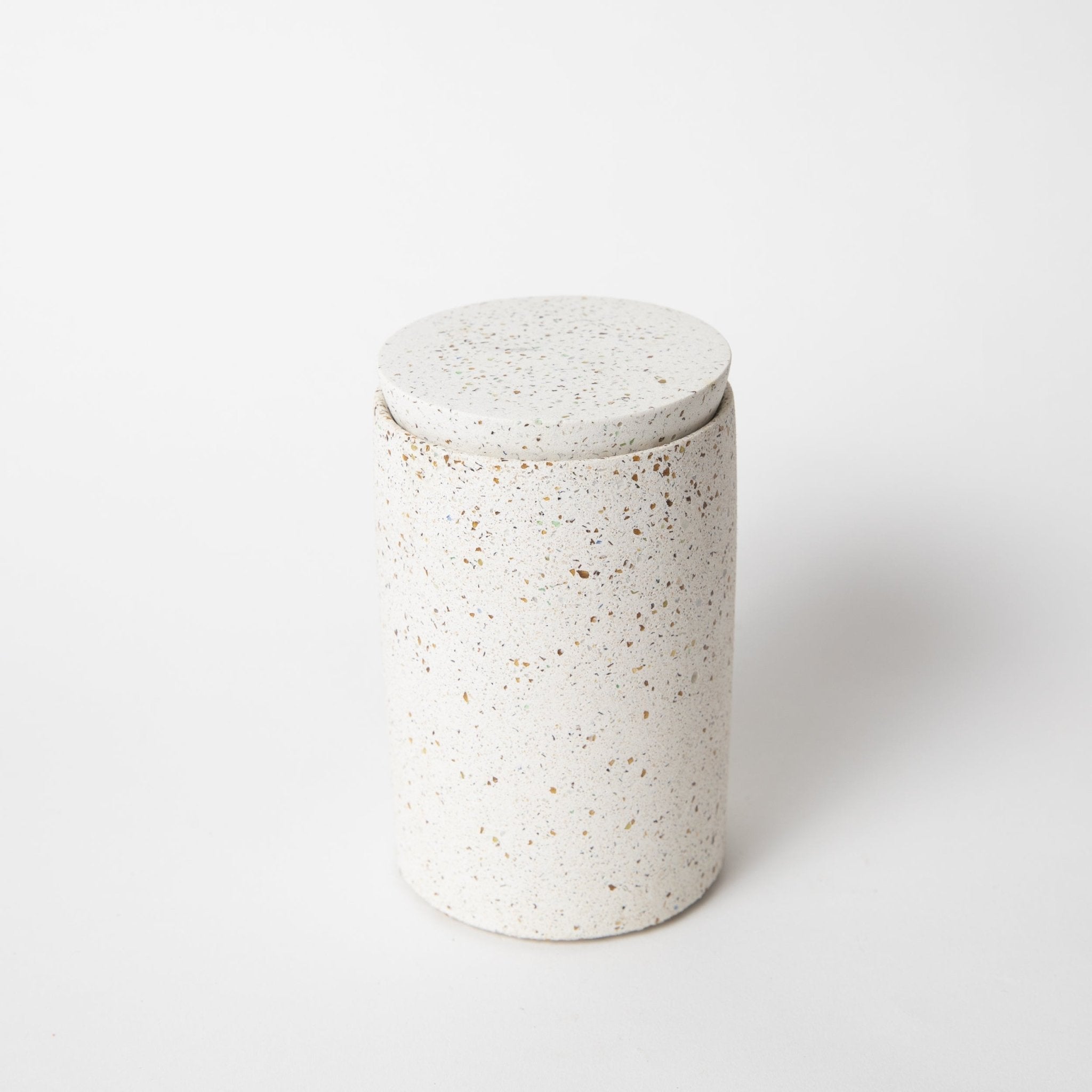 Pretti.Cool Cotton Swab Holder | White Terrazzo