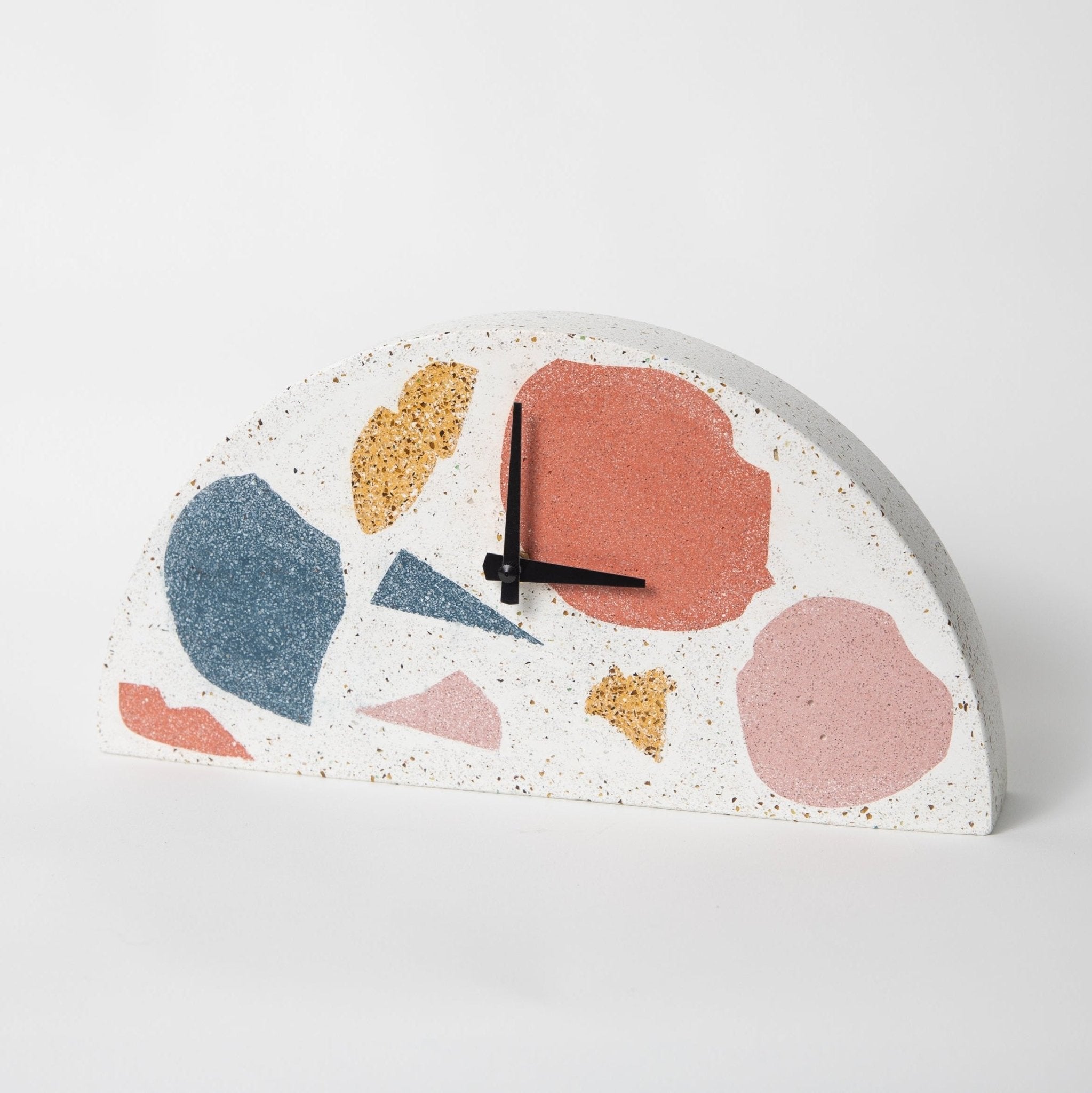 Pretti.Cool Mantle Clock | Multicolor Terrazzo
