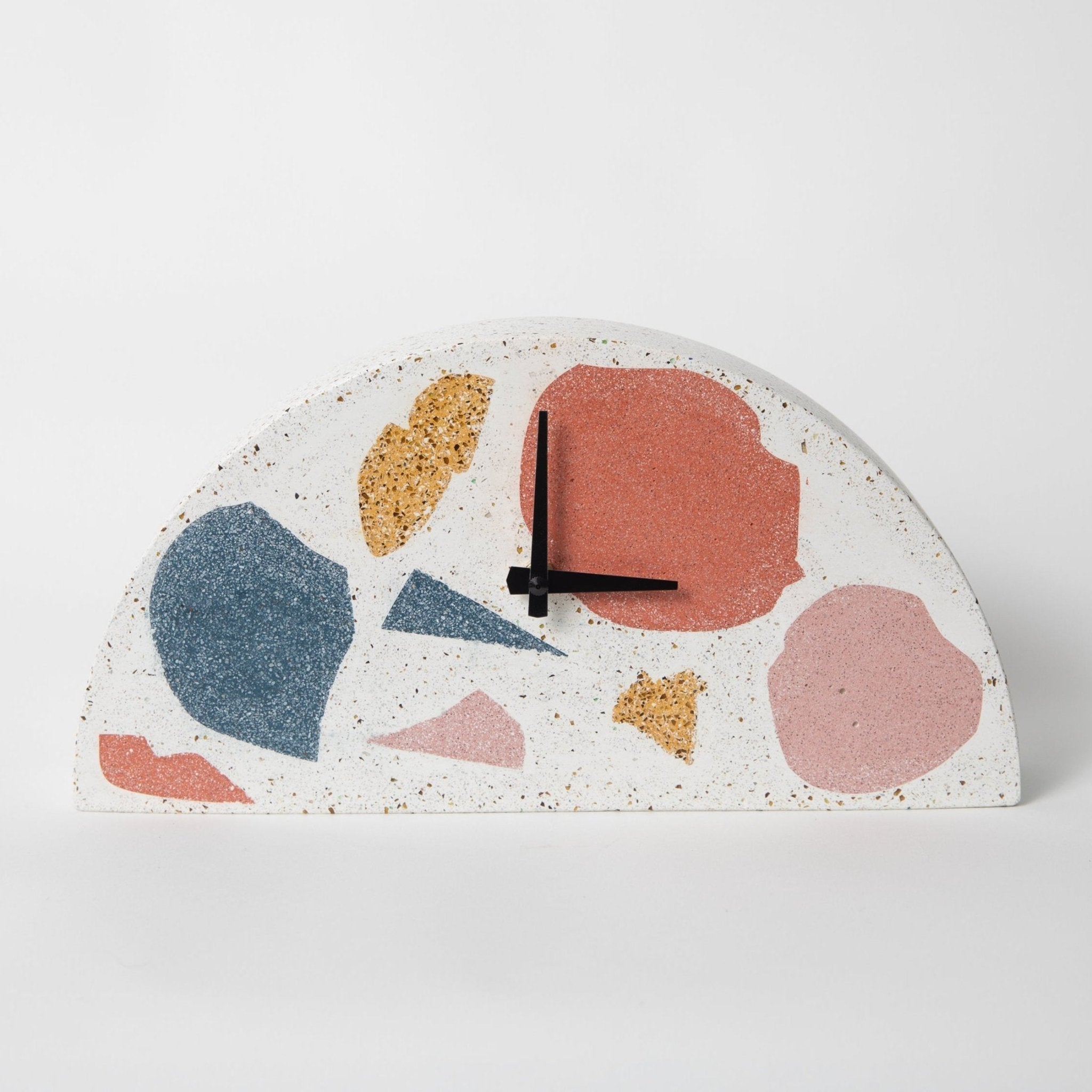 Pretti.Cool Mantle Clock | Multicolor Terrazzo