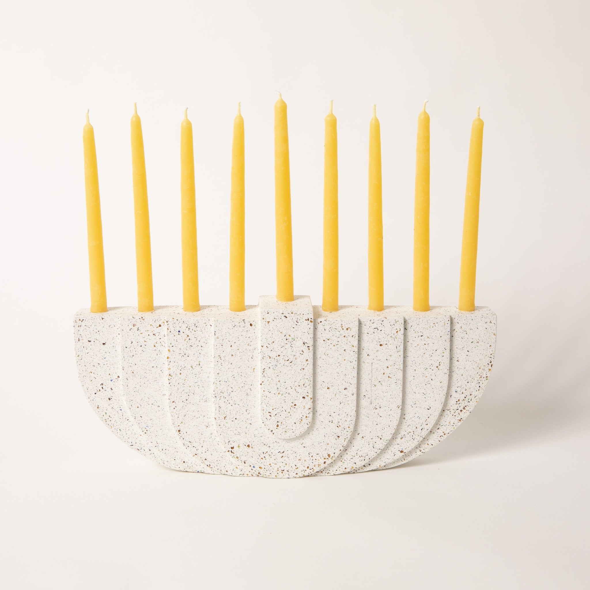 Pretti.Cool Menorah | White Terrazzo