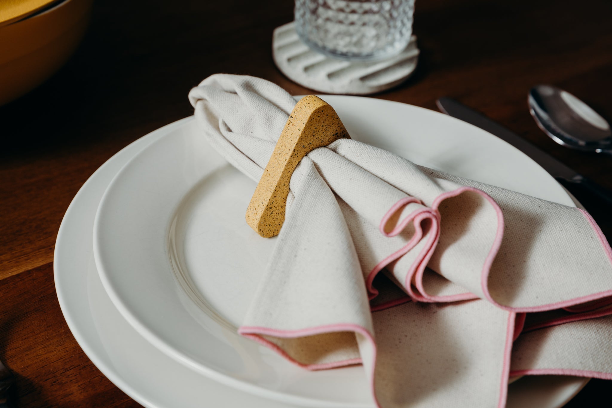 Pretti.Cool Napkin Ring Set | Terrazzo Primaries