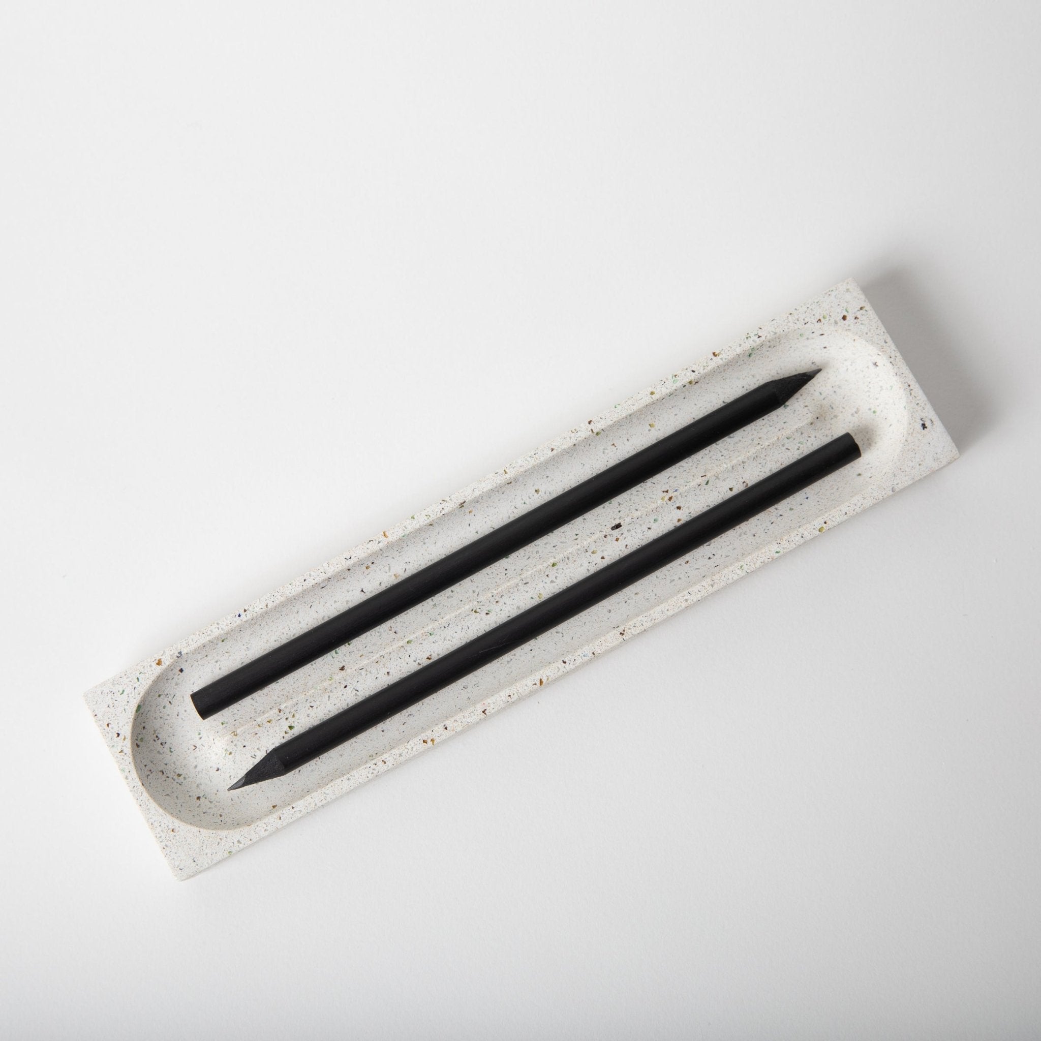 Pretti.Cool Pencil Tray | White Terrazzo