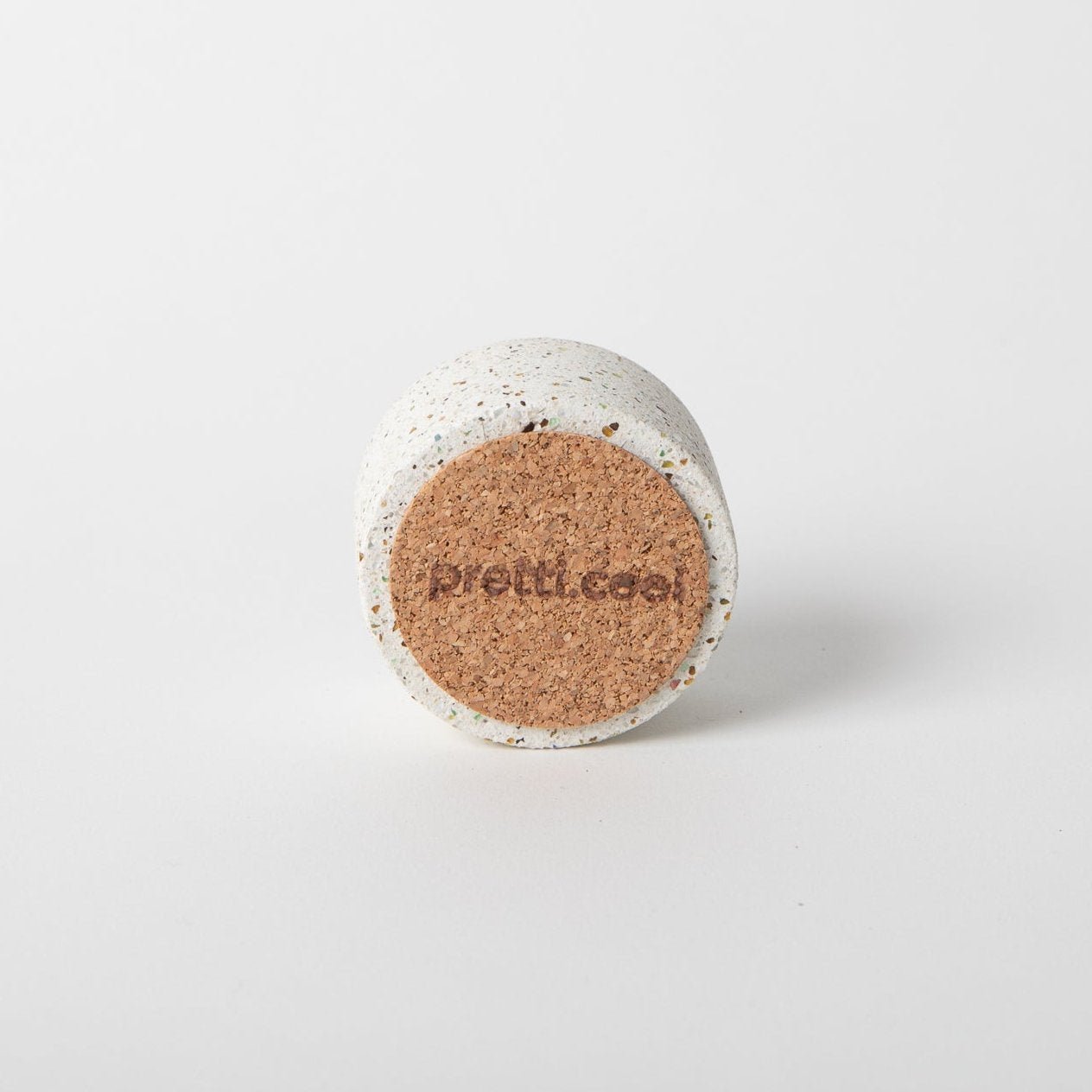 Pretti.Cool Round Incense Holder | White Terrazzo