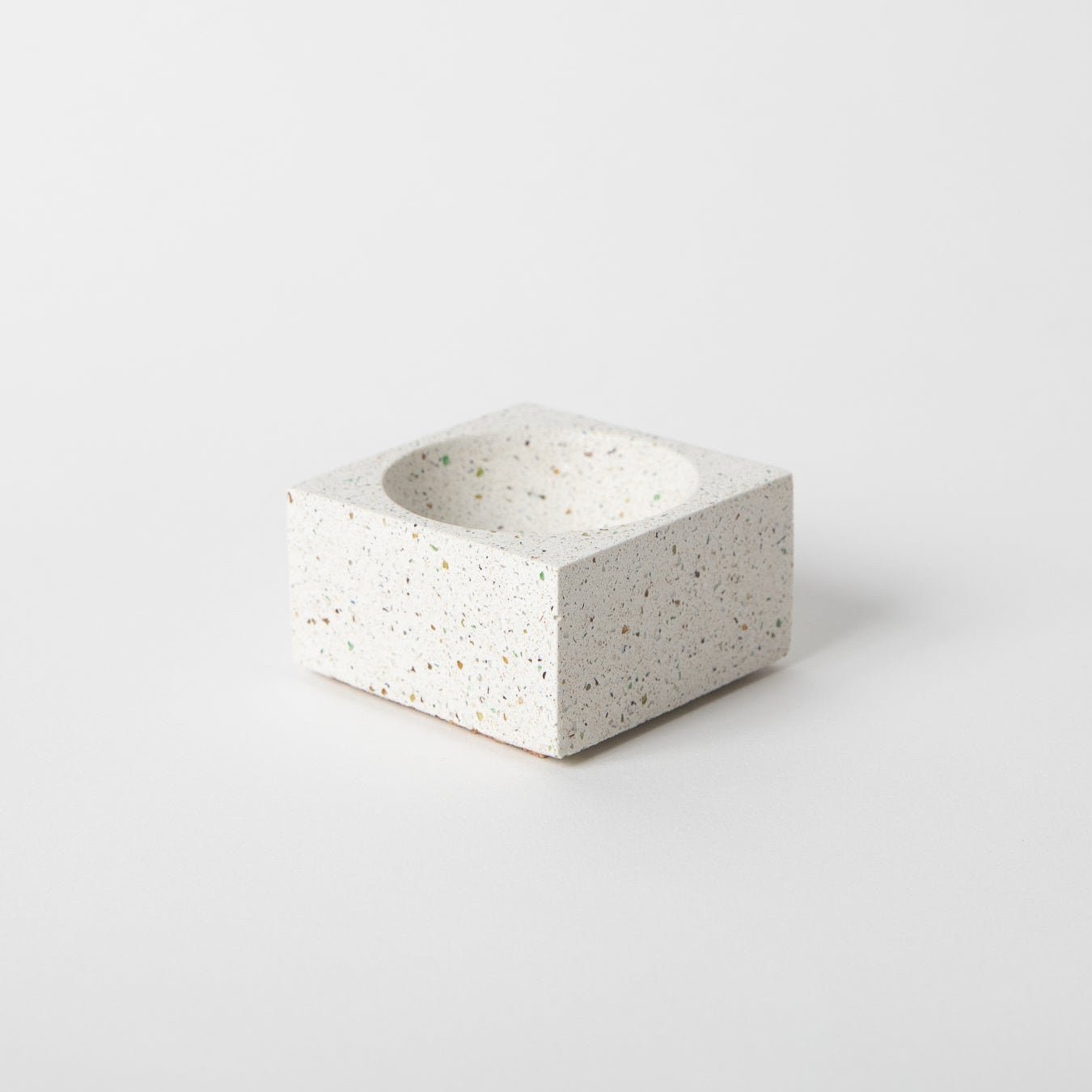 Pretti.Cool Square Incense Holder | White Terrazzo