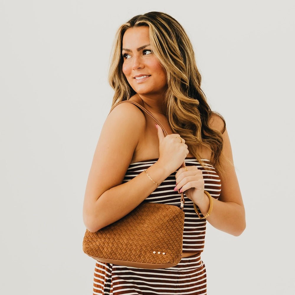 Pretty Simple Suede Harper Hobo Shoulder Bag