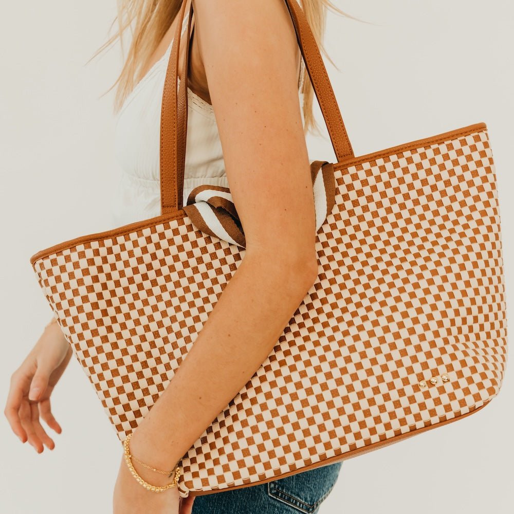 Pretty Simple Woven Tiffany Organizer Tote Bag