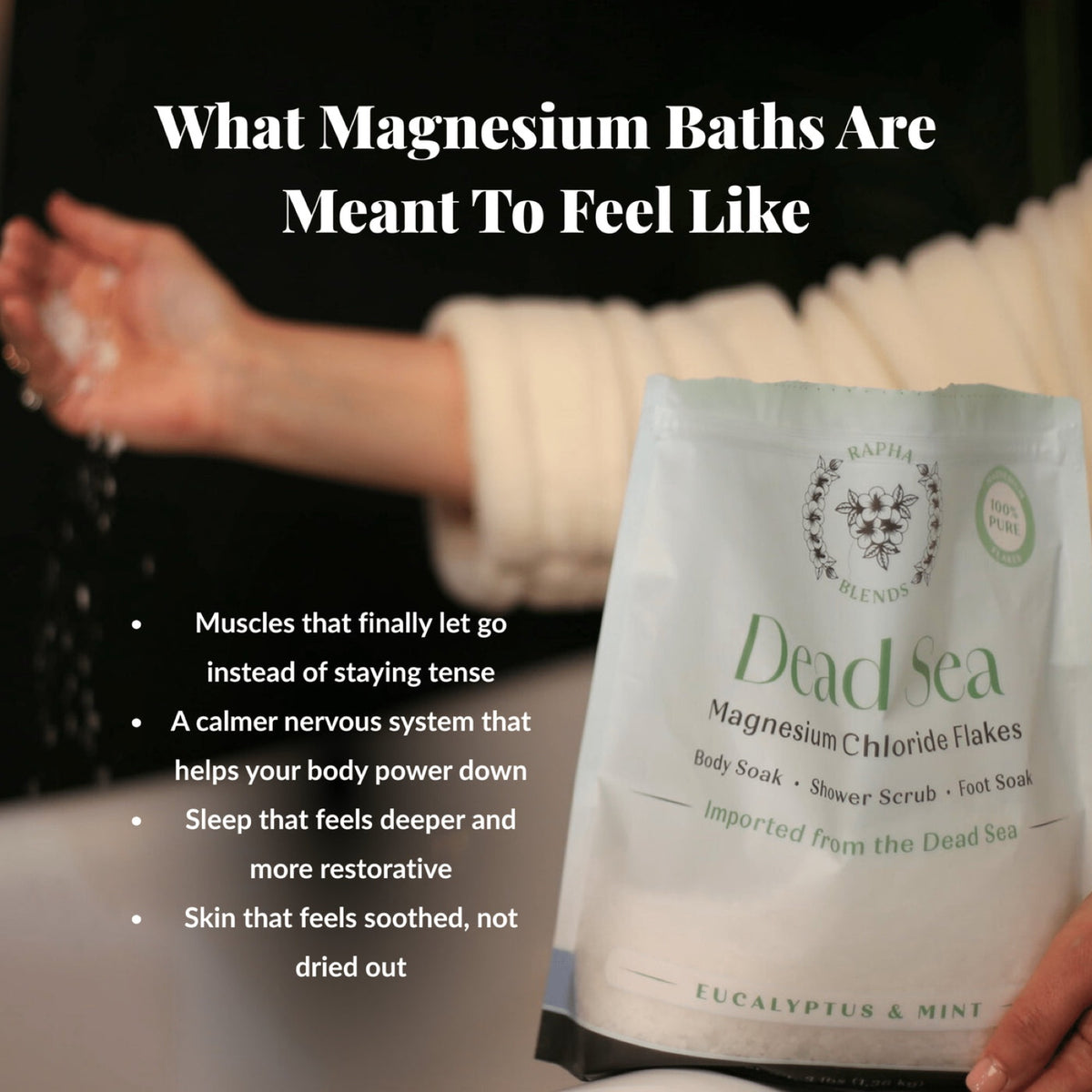 What Rapha Blends magnesium baths are meant to feel like
