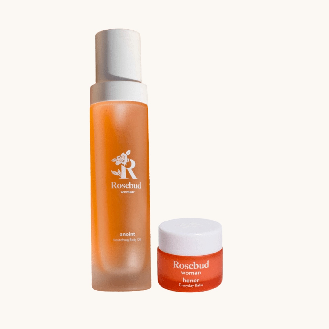 Rosebud Woman Anoint Nourishing Body Oil + Discovery Honor Everyday Balm Bundle