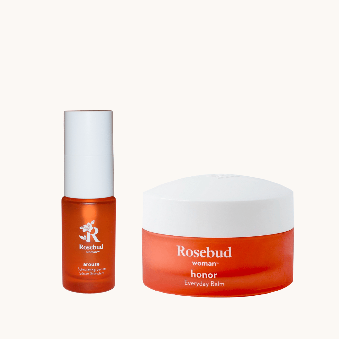 Rosebud Woman Intimate Hydration Heroes | Honor Everyday Balm + Arouse Stimulating Serum Bundle