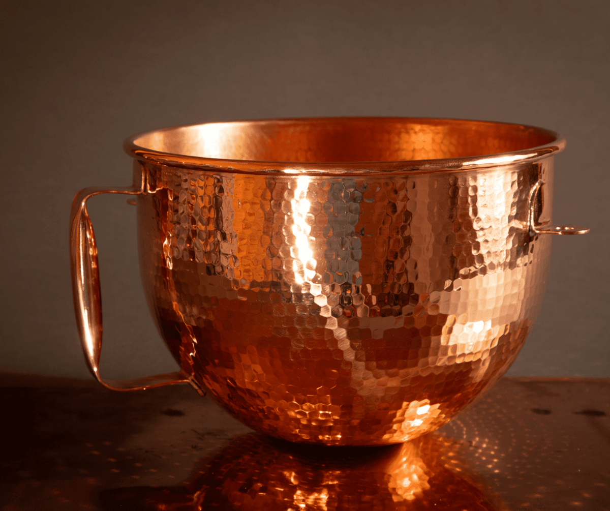 Sertodo Copper Mixing Bowl for KitchenAid Lift Stand Mixers - fits most 5, 6, 7, and 8 quart Mixer models