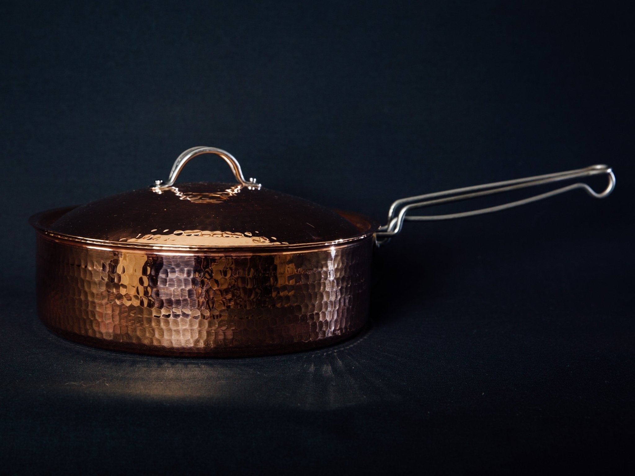 Copper Saute Pan with lid
