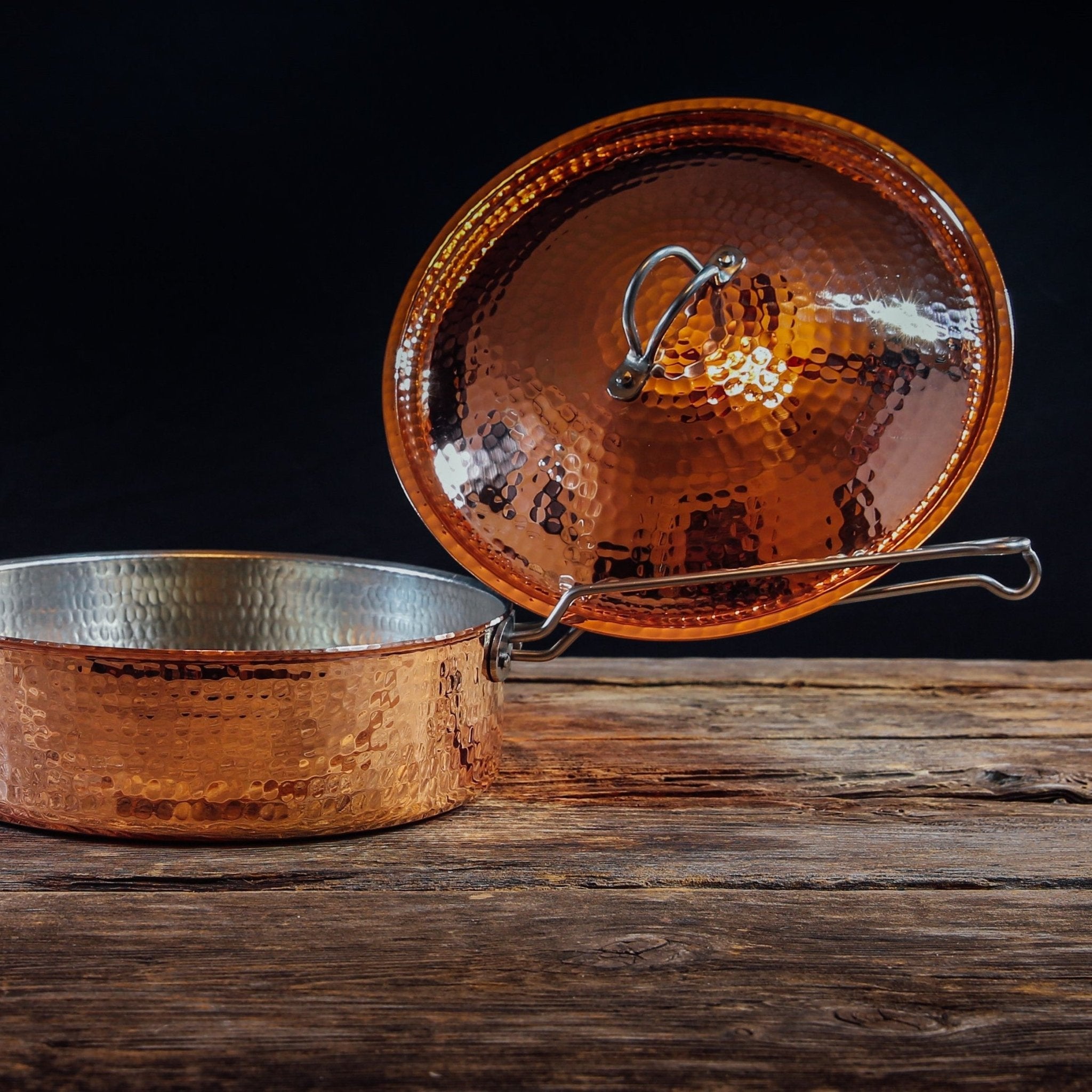 Copper Saute Pan with lid - Thumbnail 5