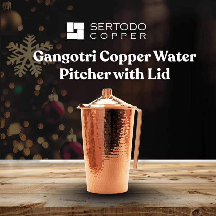 Sertodo Gangotri Copper Water Pitcher with Lid