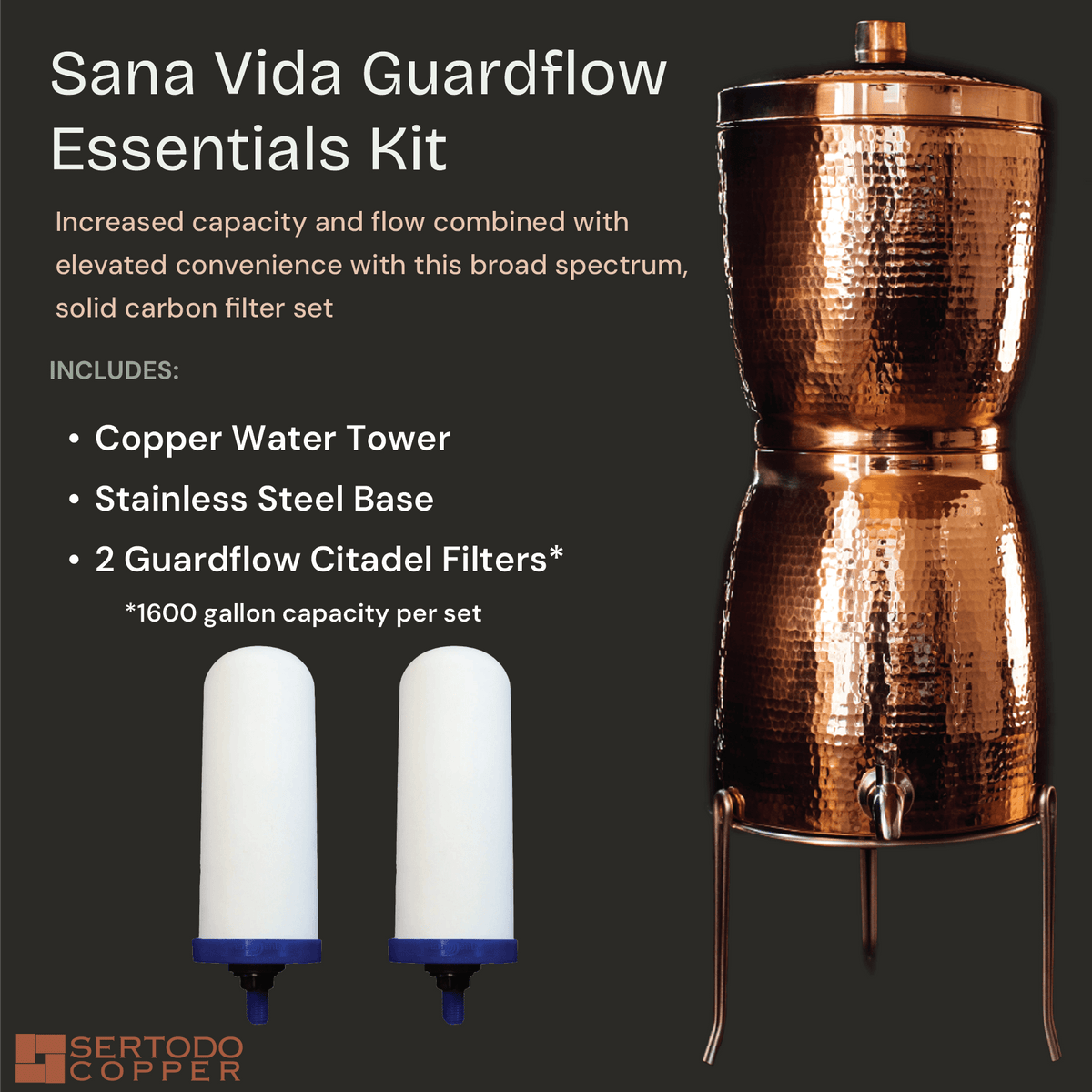 Sertodo Sana Vida GuardFlow Copper Water Filtration System