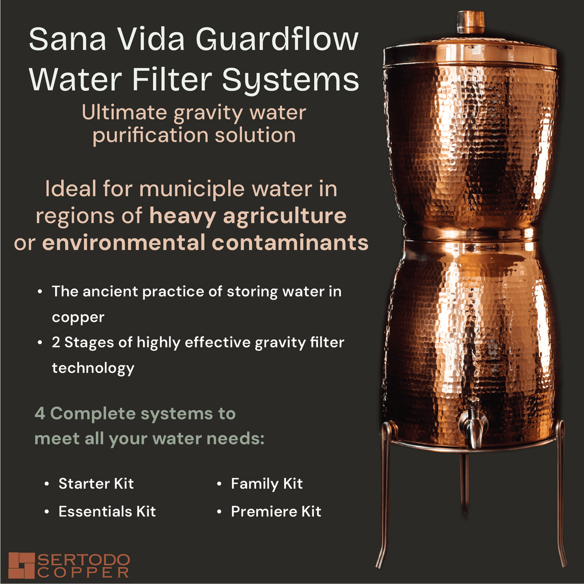 Sertodo Sana Vida GuardFlow Copper Water Filtration System
