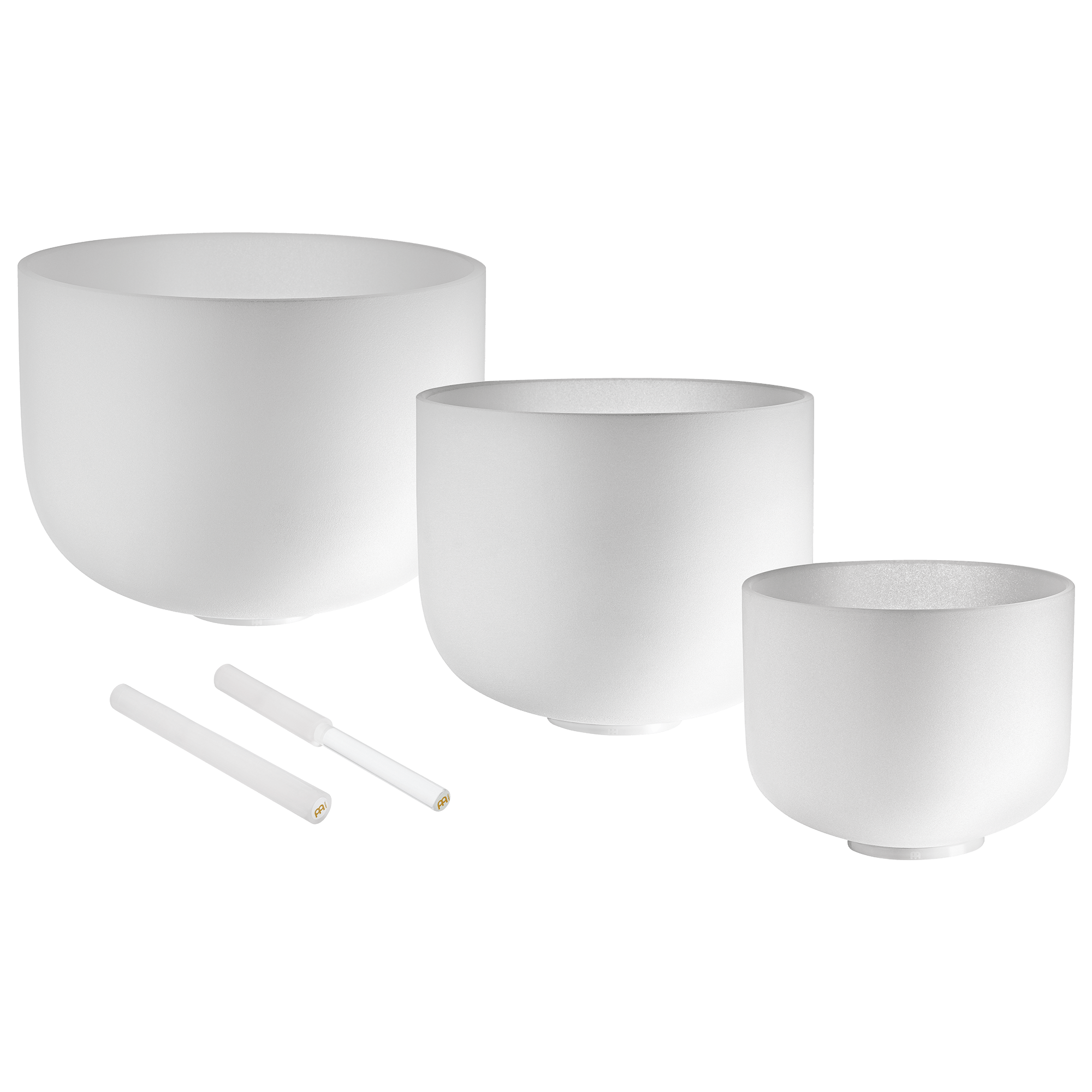 Sound Healing LAB 432 Hz Crystal Singing Bowls 8” F4, 10” D4, 12” C4 - Pure Harmony Set