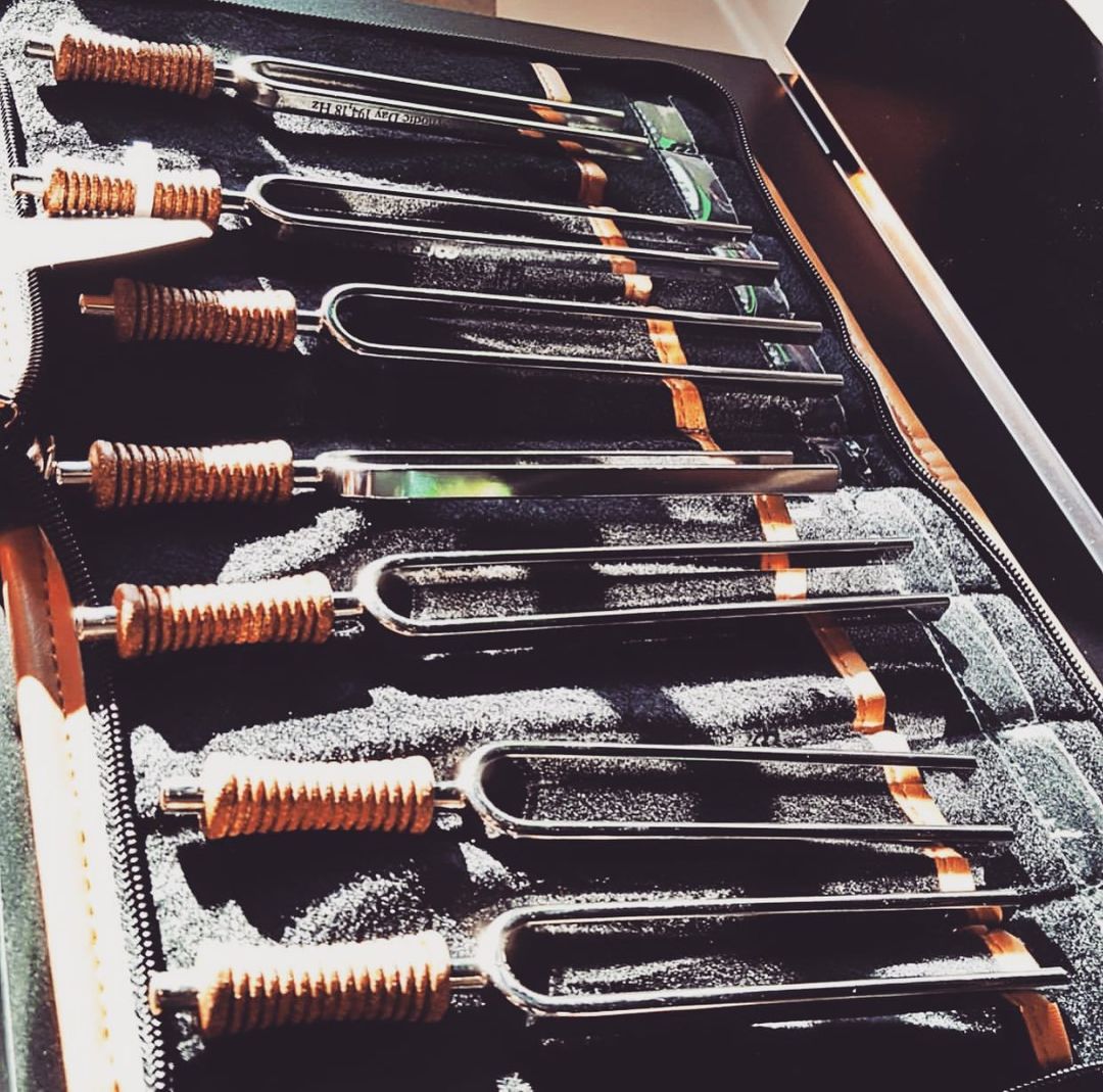 Sound Healing LAB 7 Chakra Healing Tuning Fork Set with Travel Case