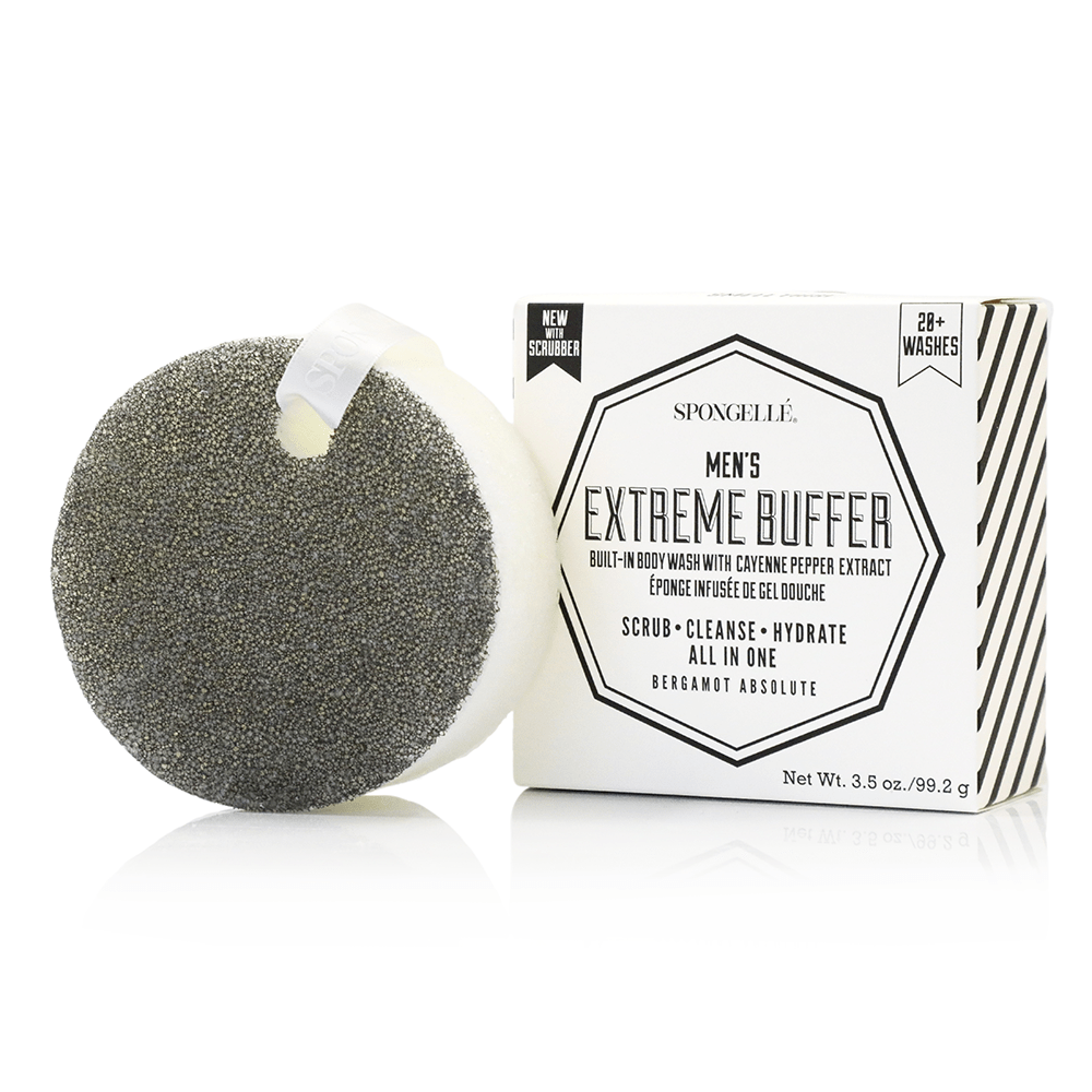 Spongellé 20+ Men's Extreme Buffer | Black Scrubber