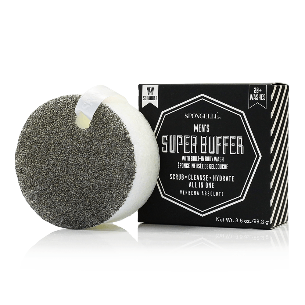 Spongellé 20+ Men's Super Buffer | Black Scrubber