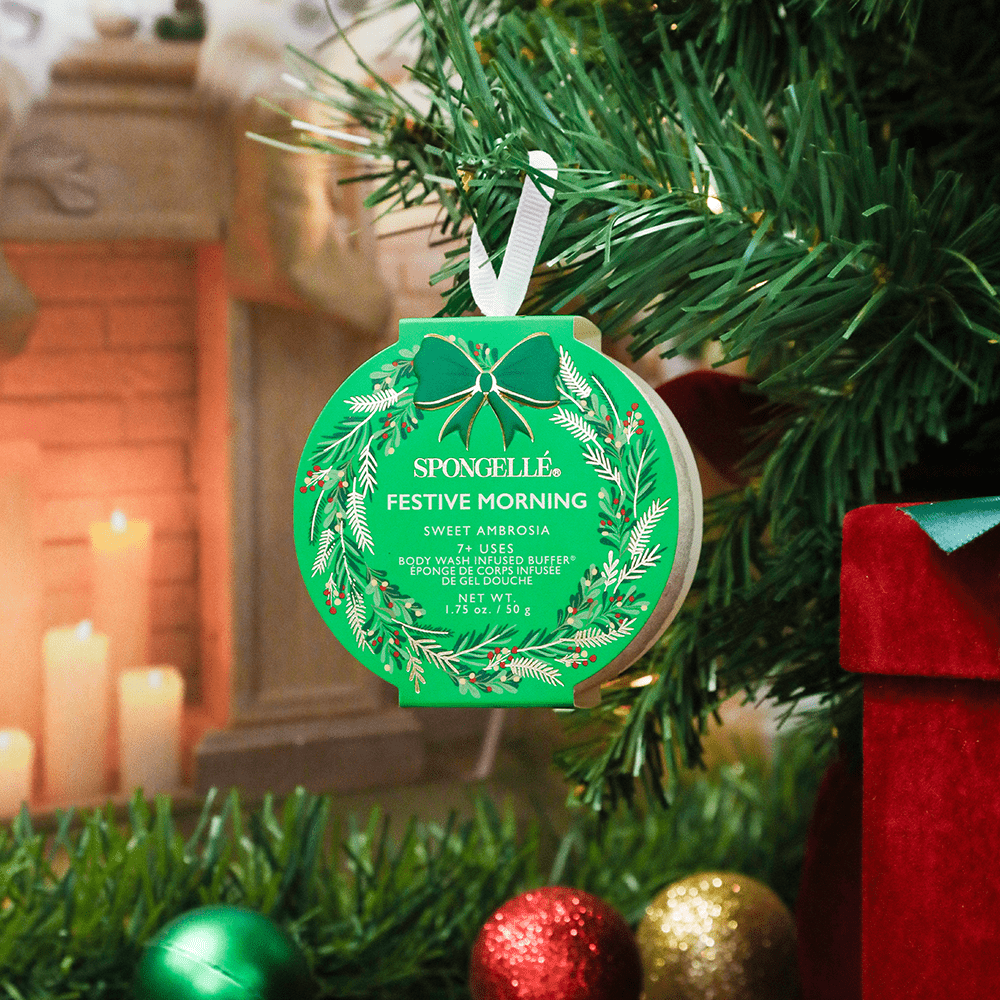 Spongellé Festive Morning - Sweet Ambrosia | Holiday Wreath