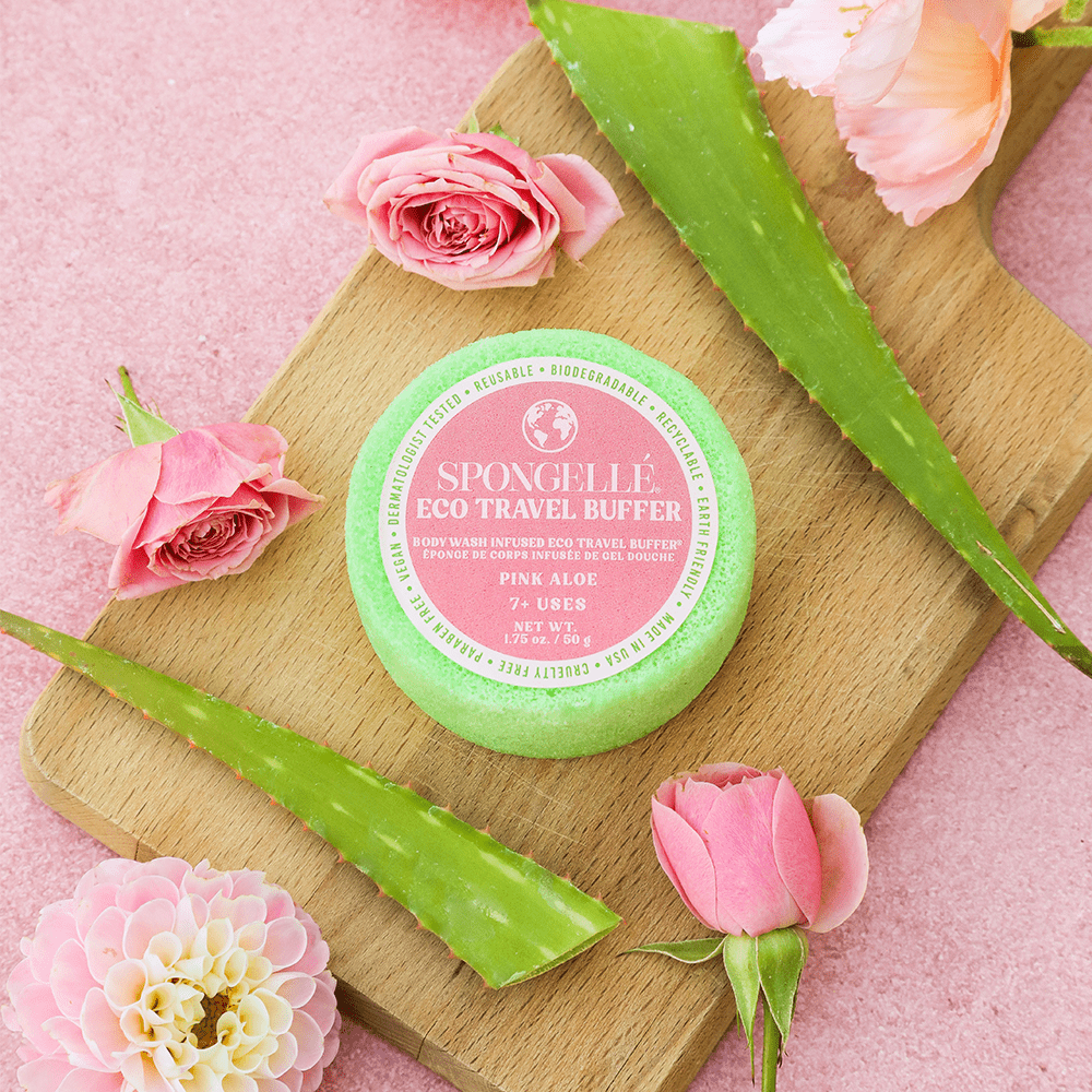 Spongellé Pink Aloe | Eco Travel Buffer