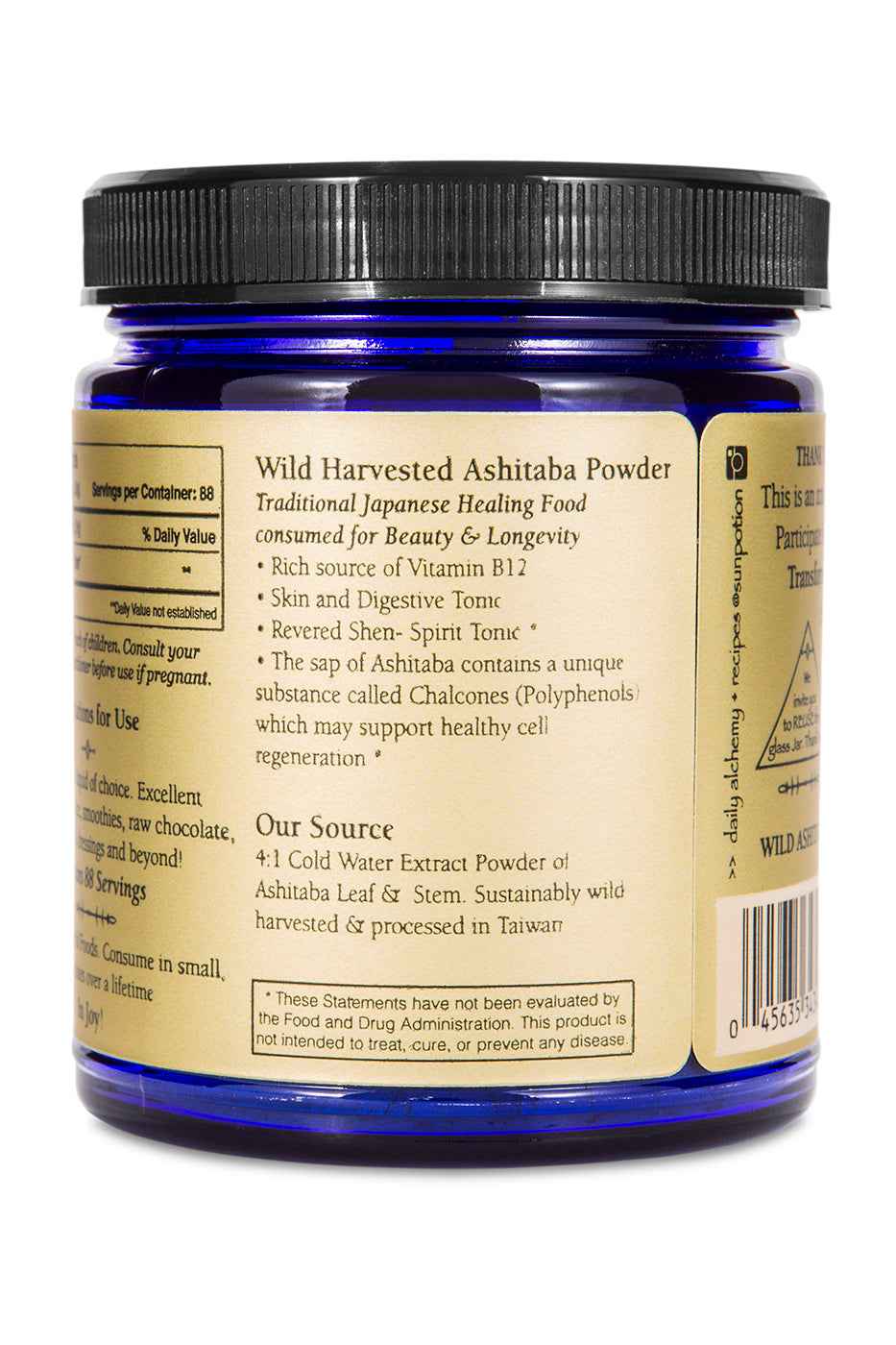 Sun Potion Ashitaba Leaf & Stem Powder (Wild Harvested)