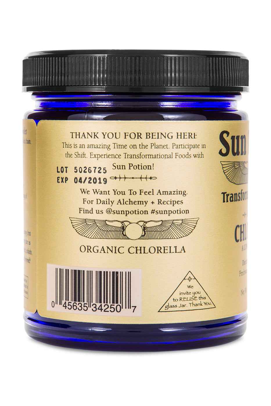 Sun Potion Chlorella Powder (Organic, Sound Processed)