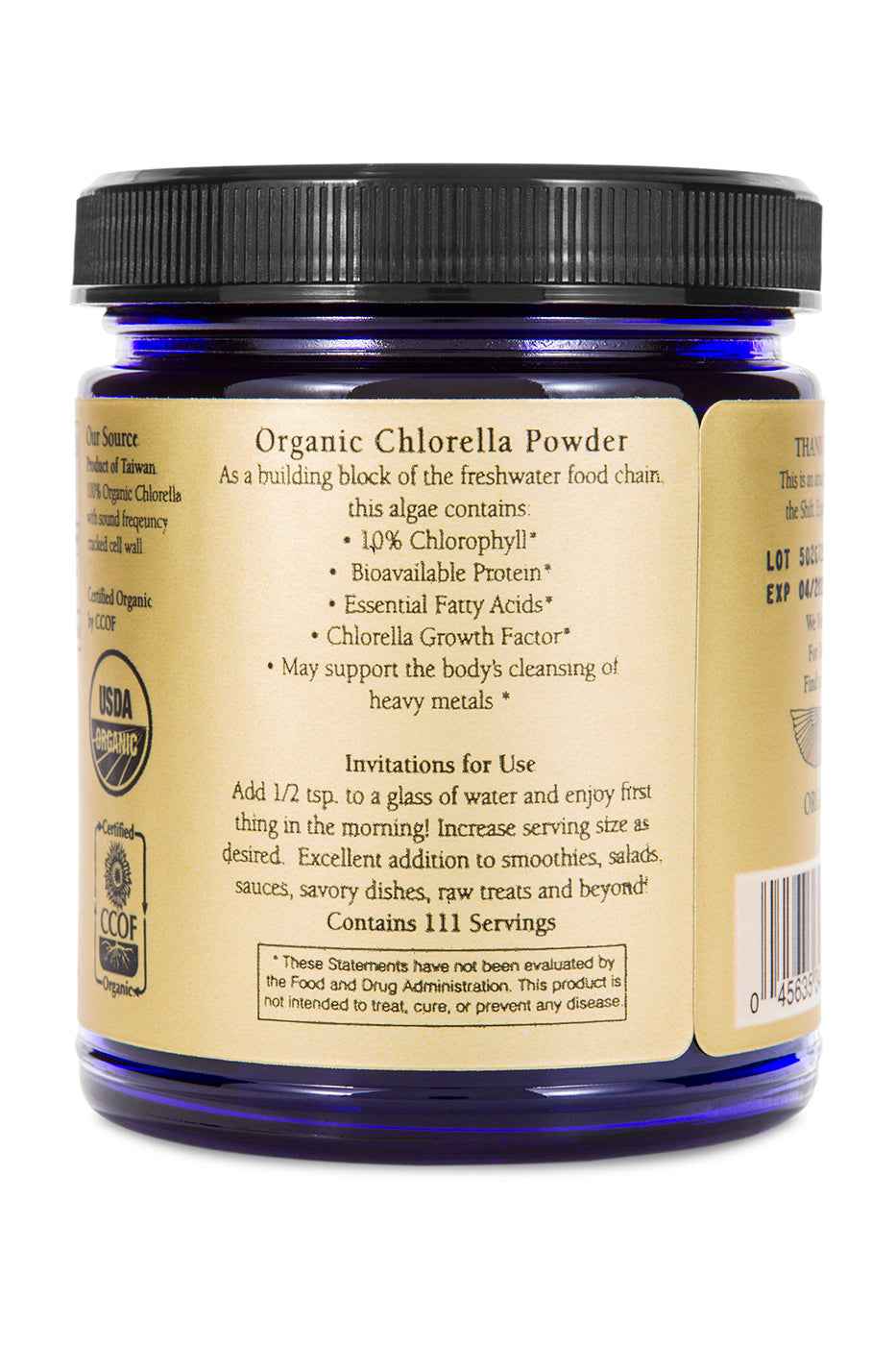 Sun Potion Chlorella Powder (Organic, Sound Processed)