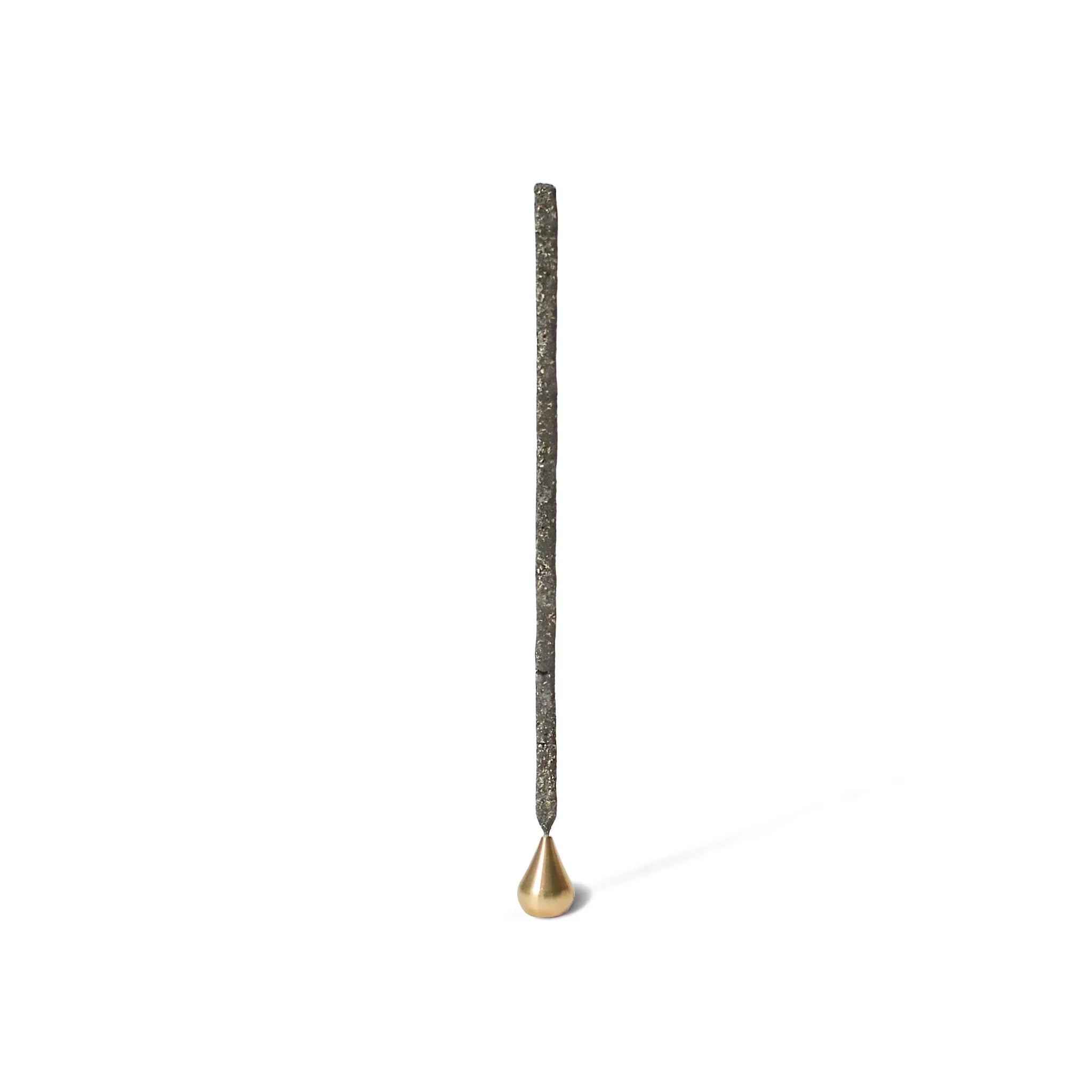 Tall Waterdrop Brass Incense Holder