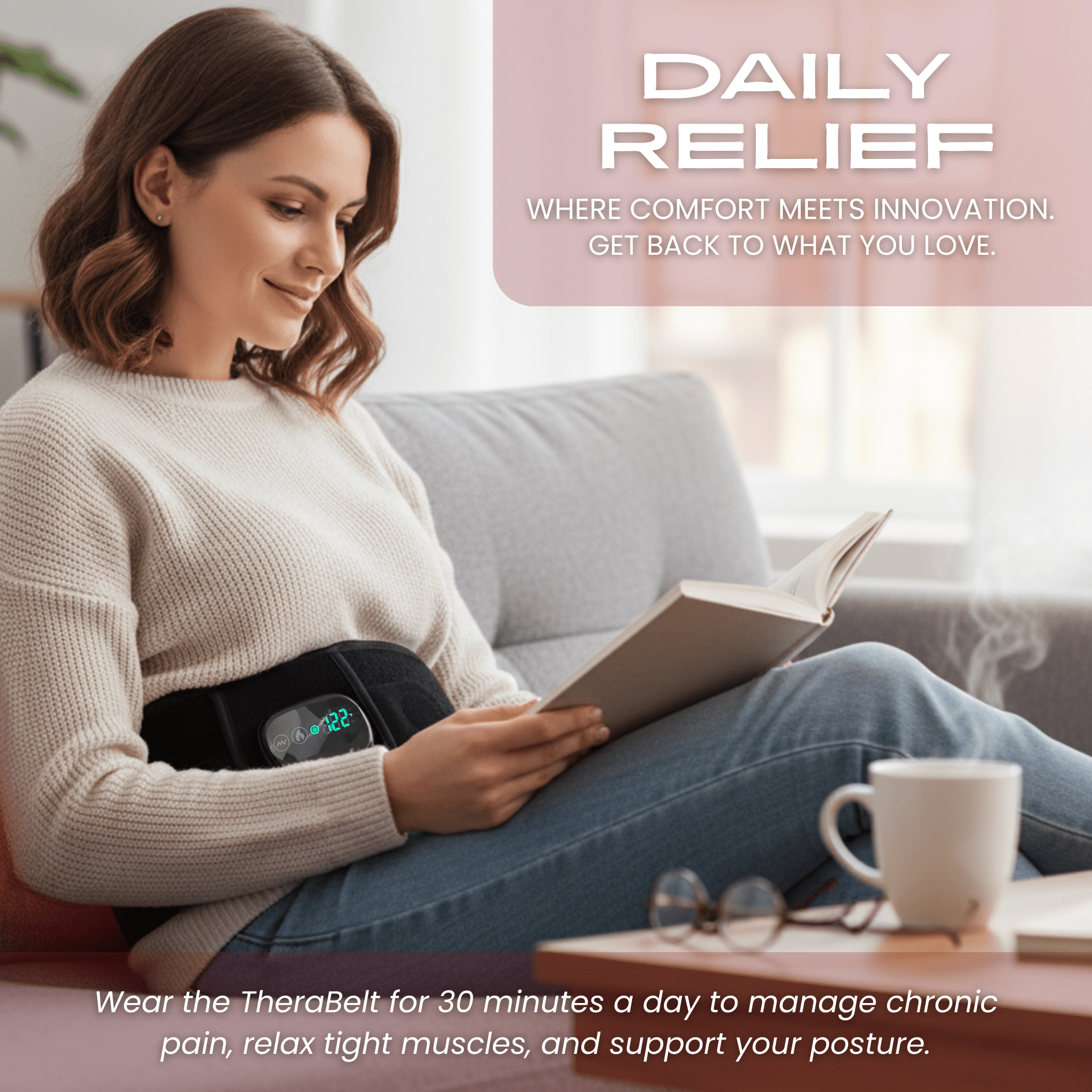 Therasage TheraBelt Red Light Therapy Recovery Belt