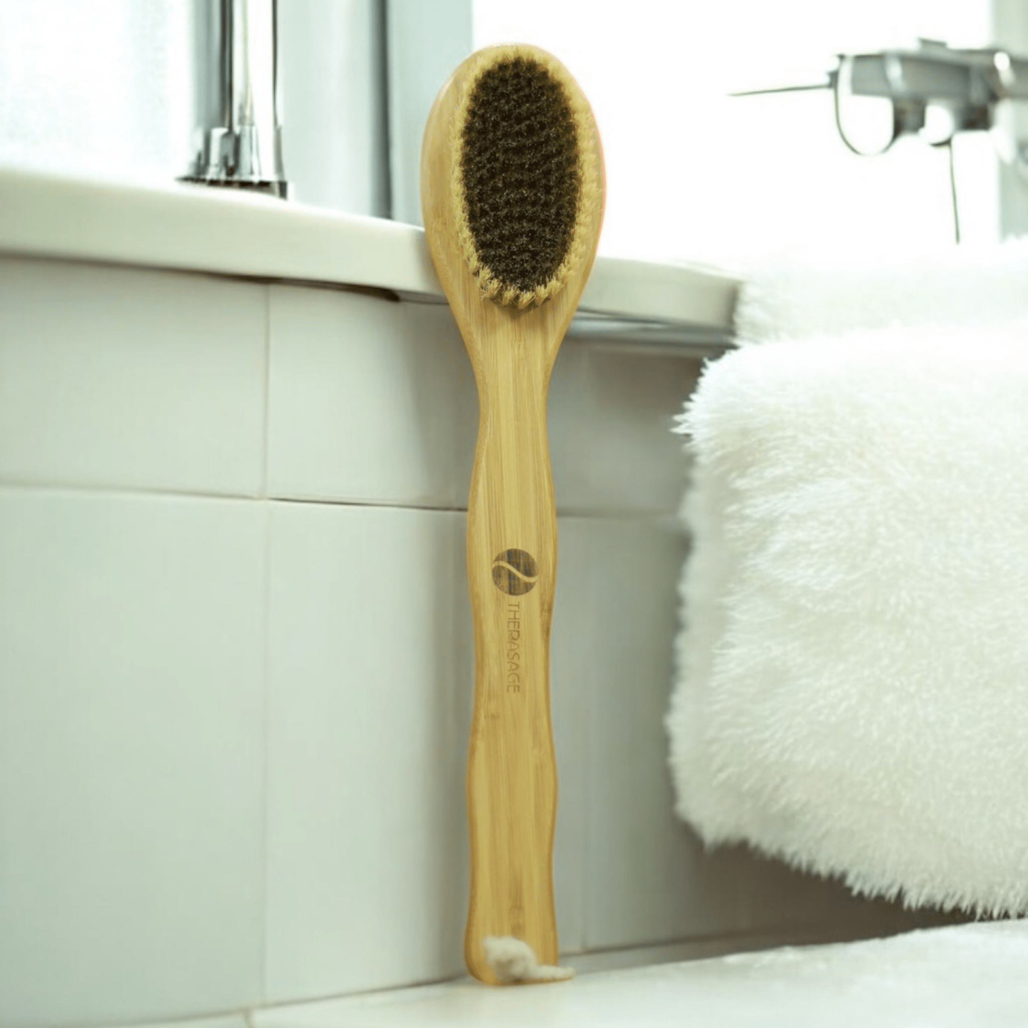Therasage TheraBrush With Copper Bristles - LONG HANDLE (Vegan)